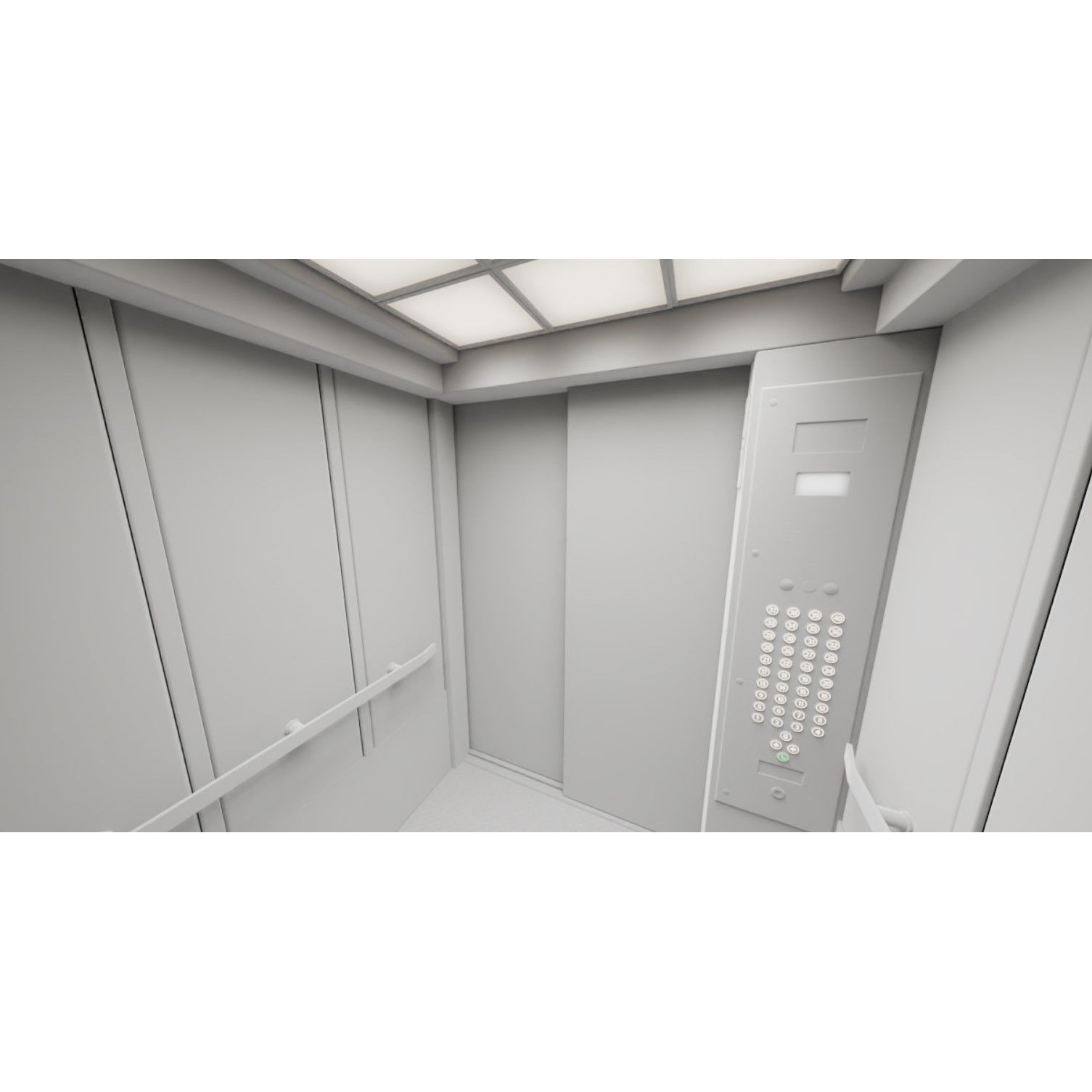 Elevator Cab Interior - Low-Poly Game-Ready 3D Model - View 18