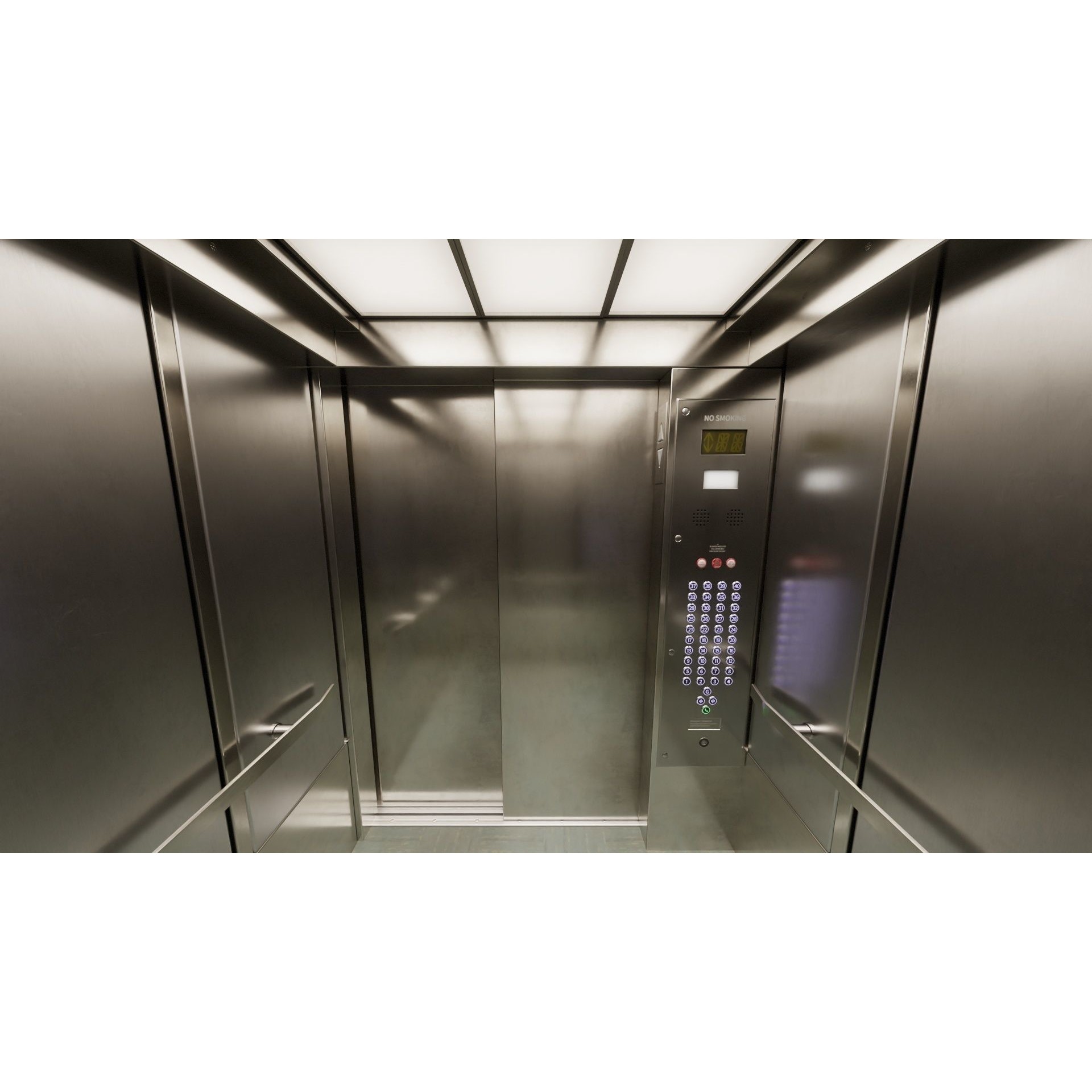 Elevator Cab Interior - Low-Poly Game-Ready 3D Model - View 4