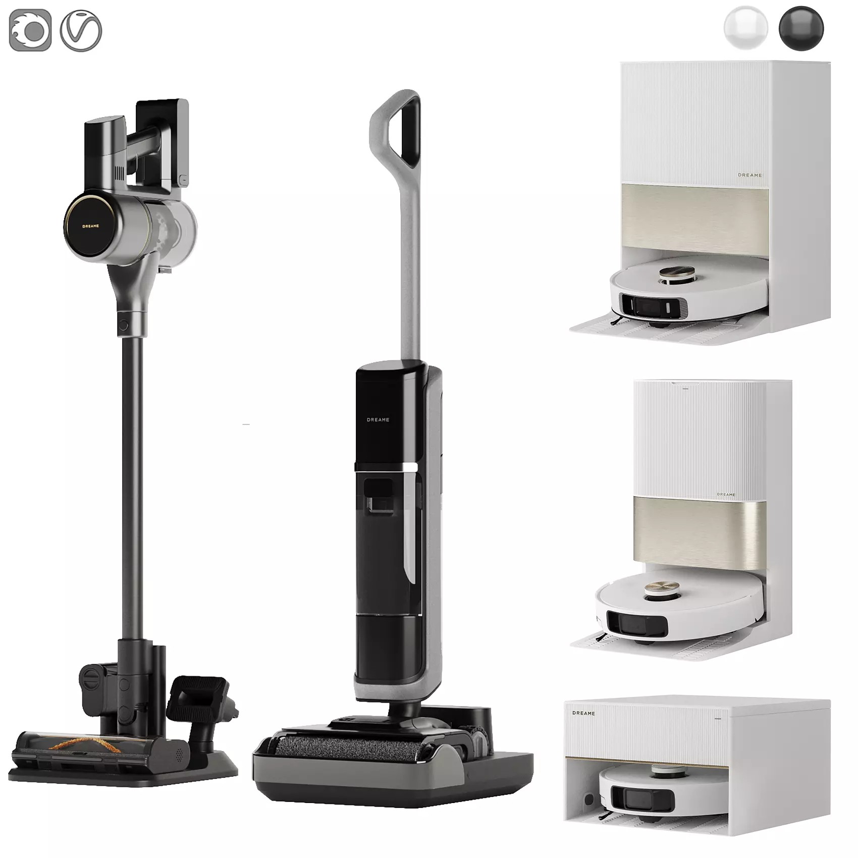 Dreame Vacuum Cleaner Set - Game-Ready 3D Model - View 2