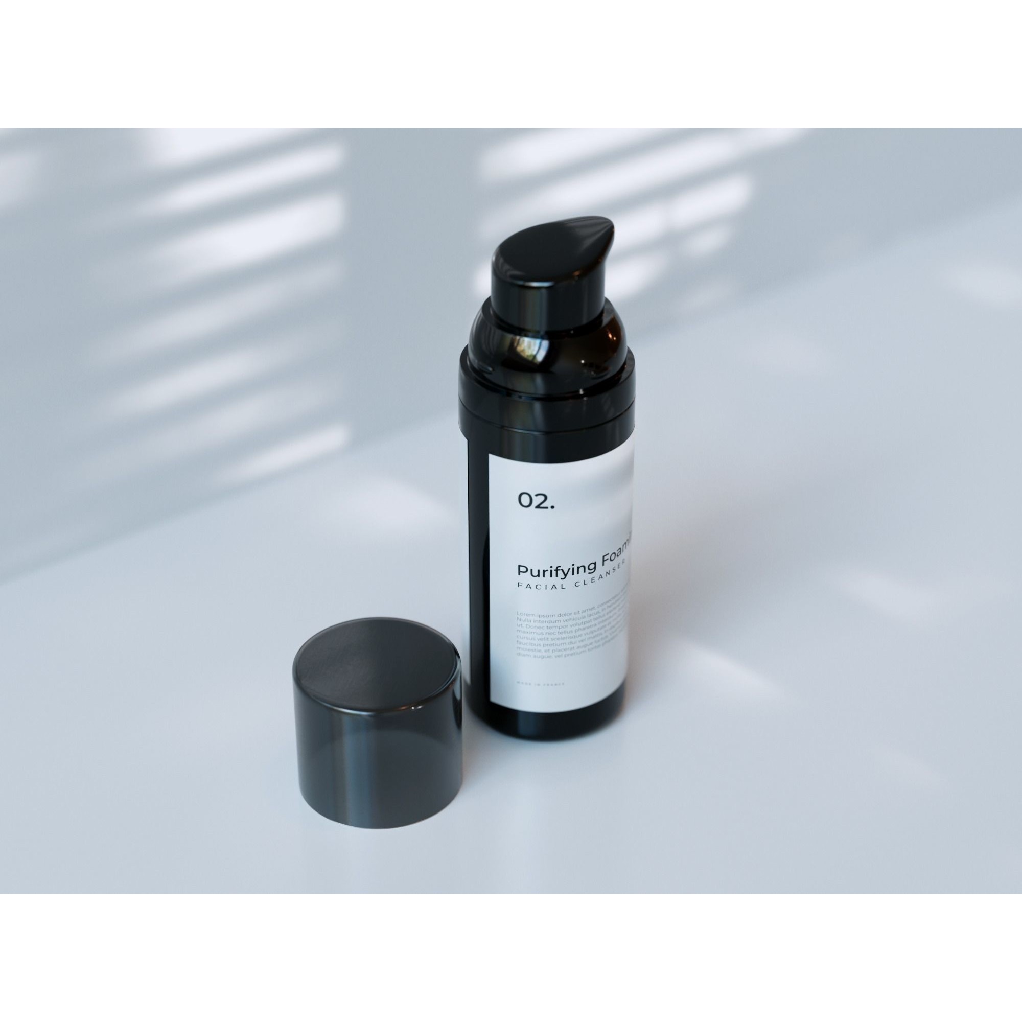 Purifying Foaming Facial Cleanser - Low-Poly 3D Model - View 12