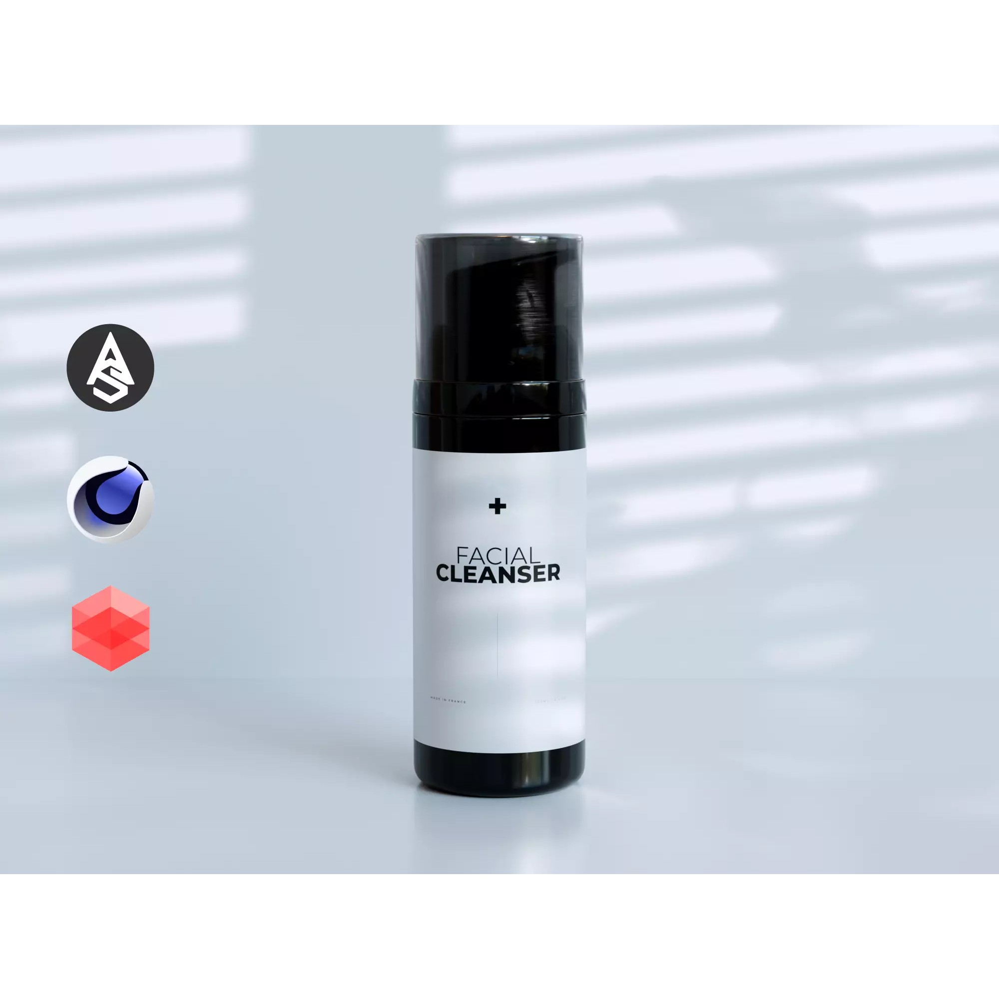 Purifying Foaming Facial Cleanser - Low-Poly 3D Model - View 2