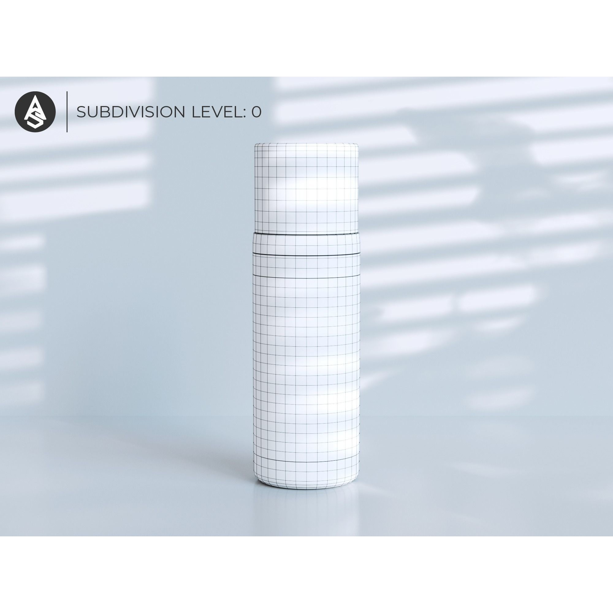Purifying Foaming Facial Cleanser - Low-Poly 3D Model - View 3