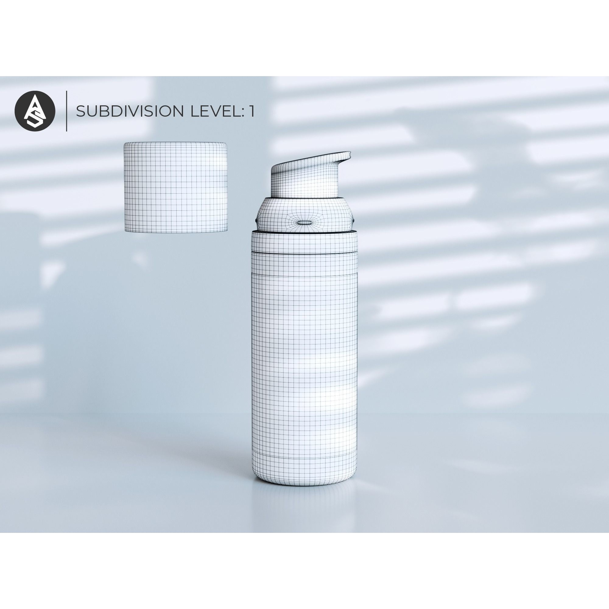 Purifying Foaming Facial Cleanser - Low-Poly 3D Model - View 5