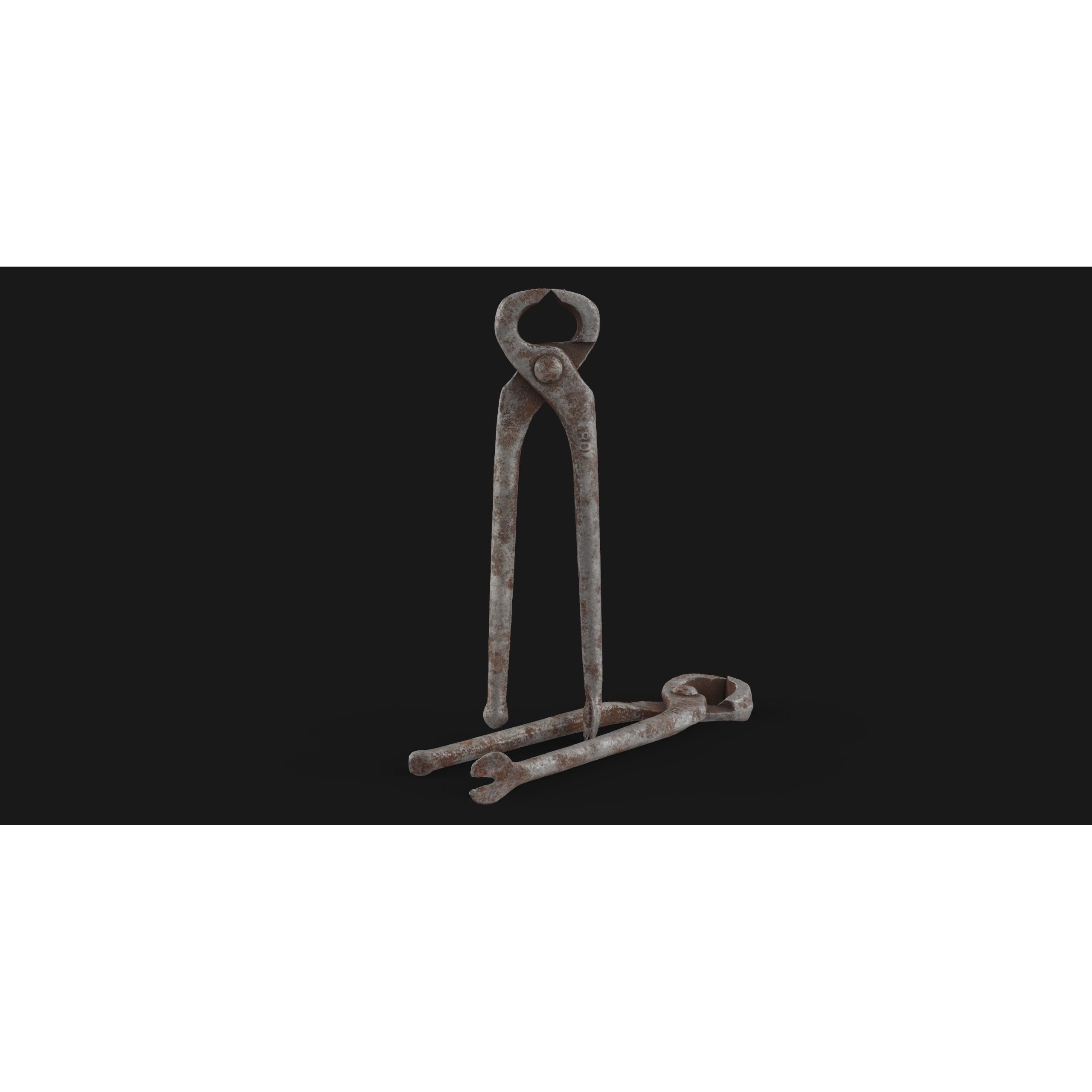 Forceps Tool - Low-Poly Game-Ready 3D Model - View 4