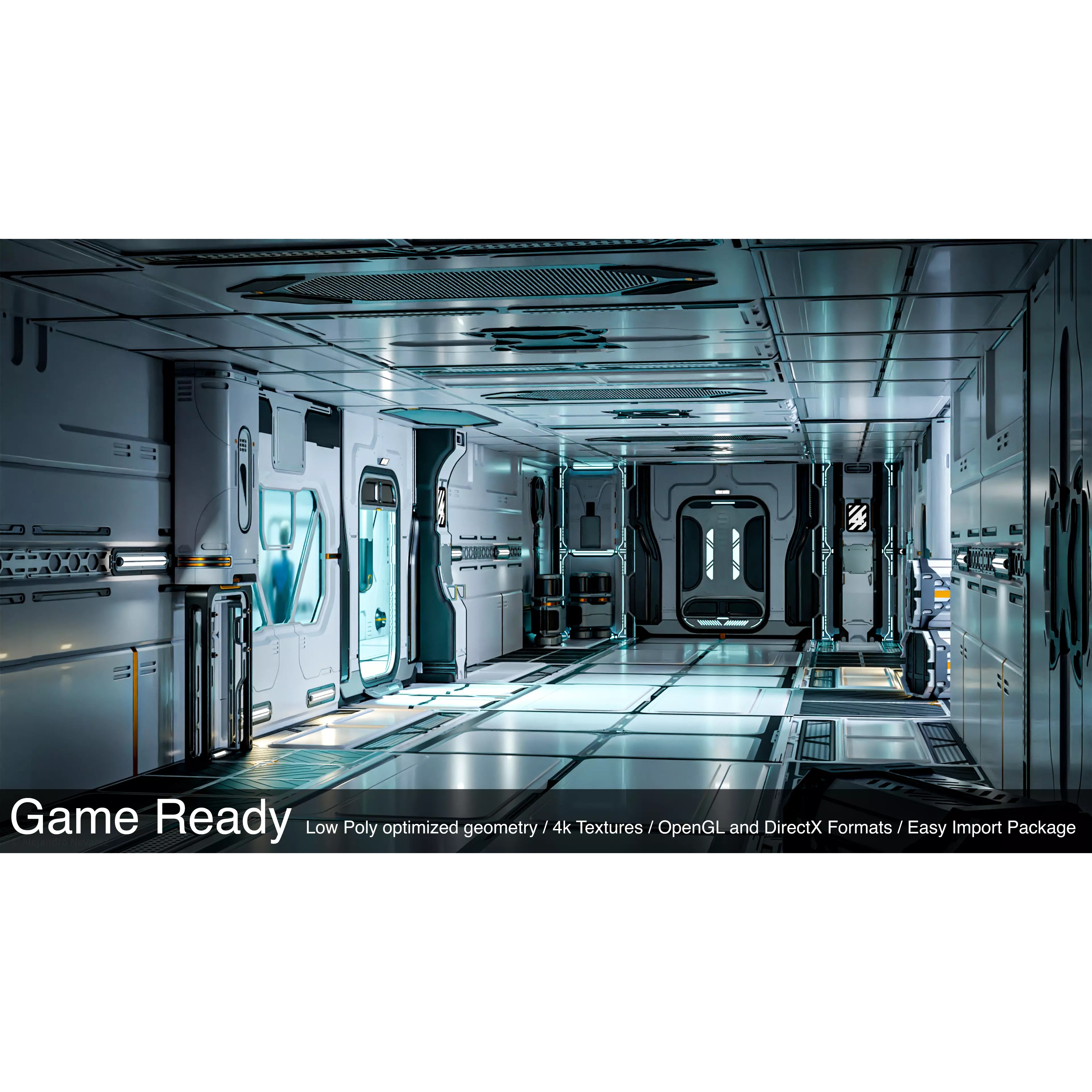 26 Sci-Fi Props - Low-Poly Game-Ready 3D Model - View 2