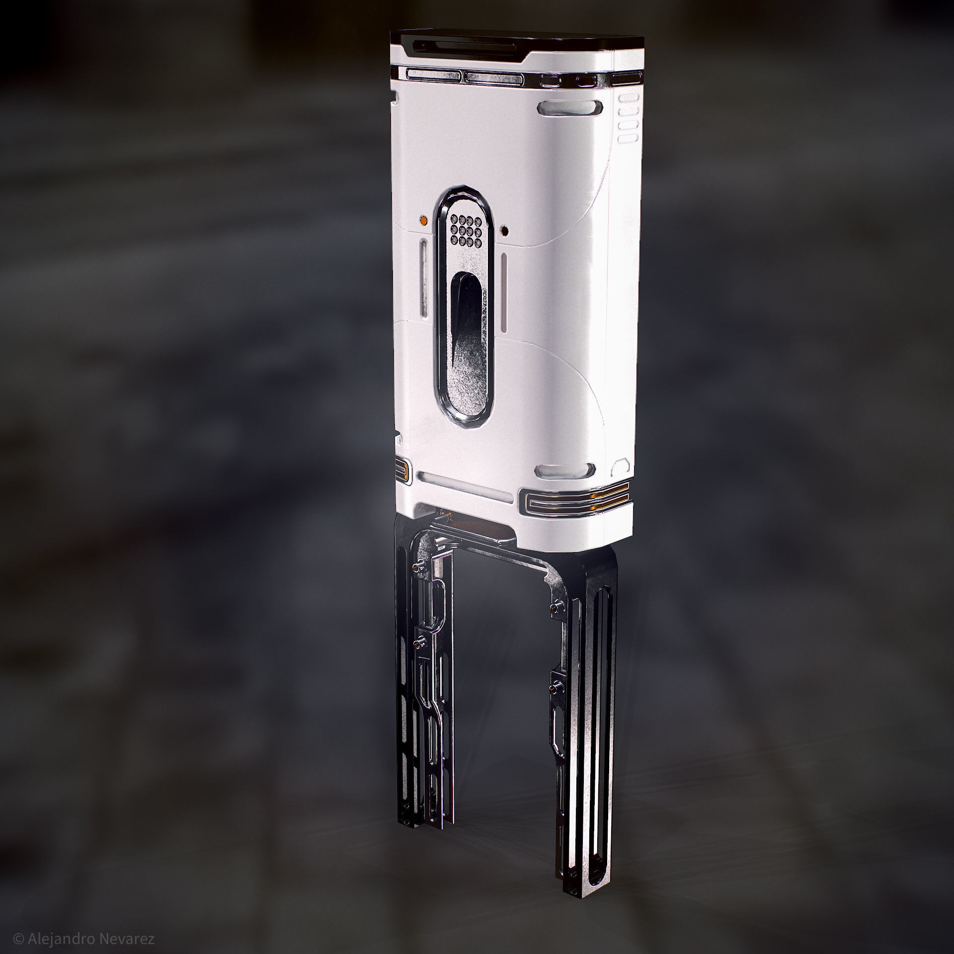 26 Sci-Fi Props - Low-Poly Game-Ready 3D Model - View 20