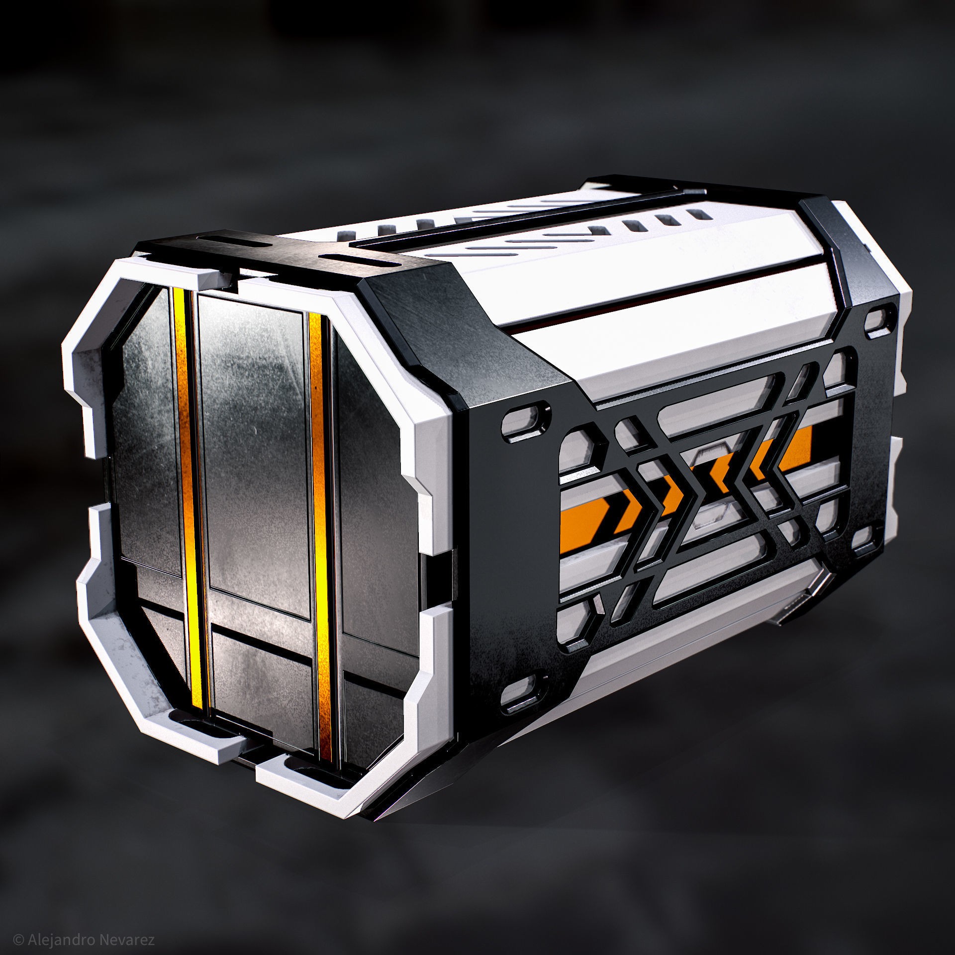 26 Sci-Fi Props - Low-Poly Game-Ready 3D Model - View 9