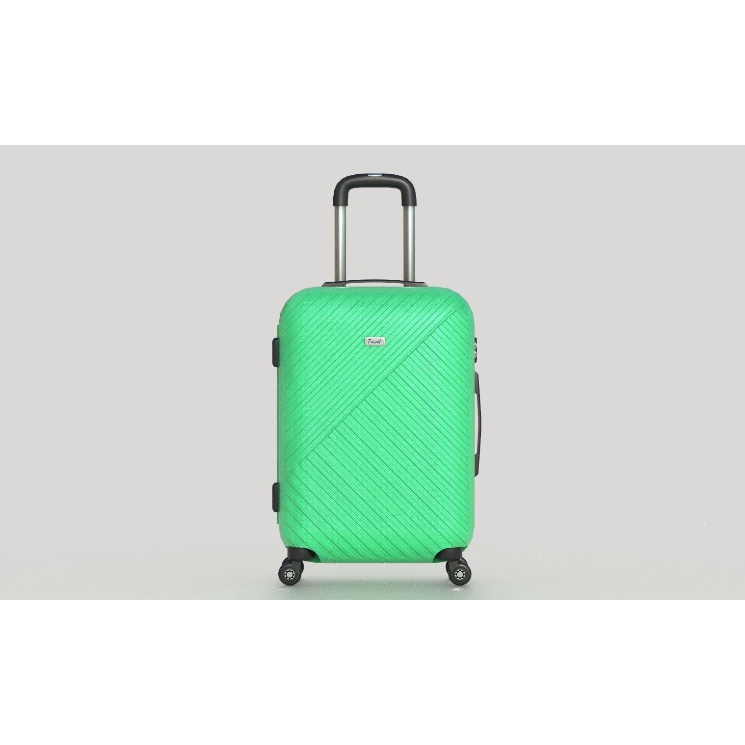 Colorful Suitcases on Wheels - Low-Poly Game-Ready 3D Model - View 10