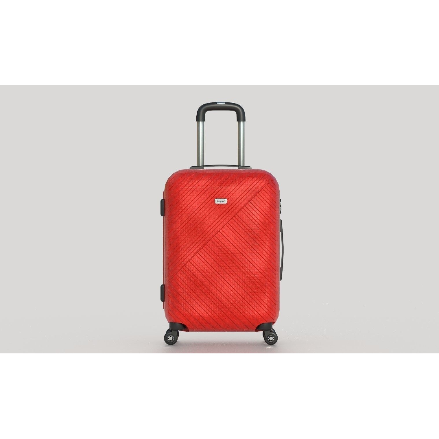 Colorful Suitcases on Wheels - Low-Poly Game-Ready 3D Model - View 12