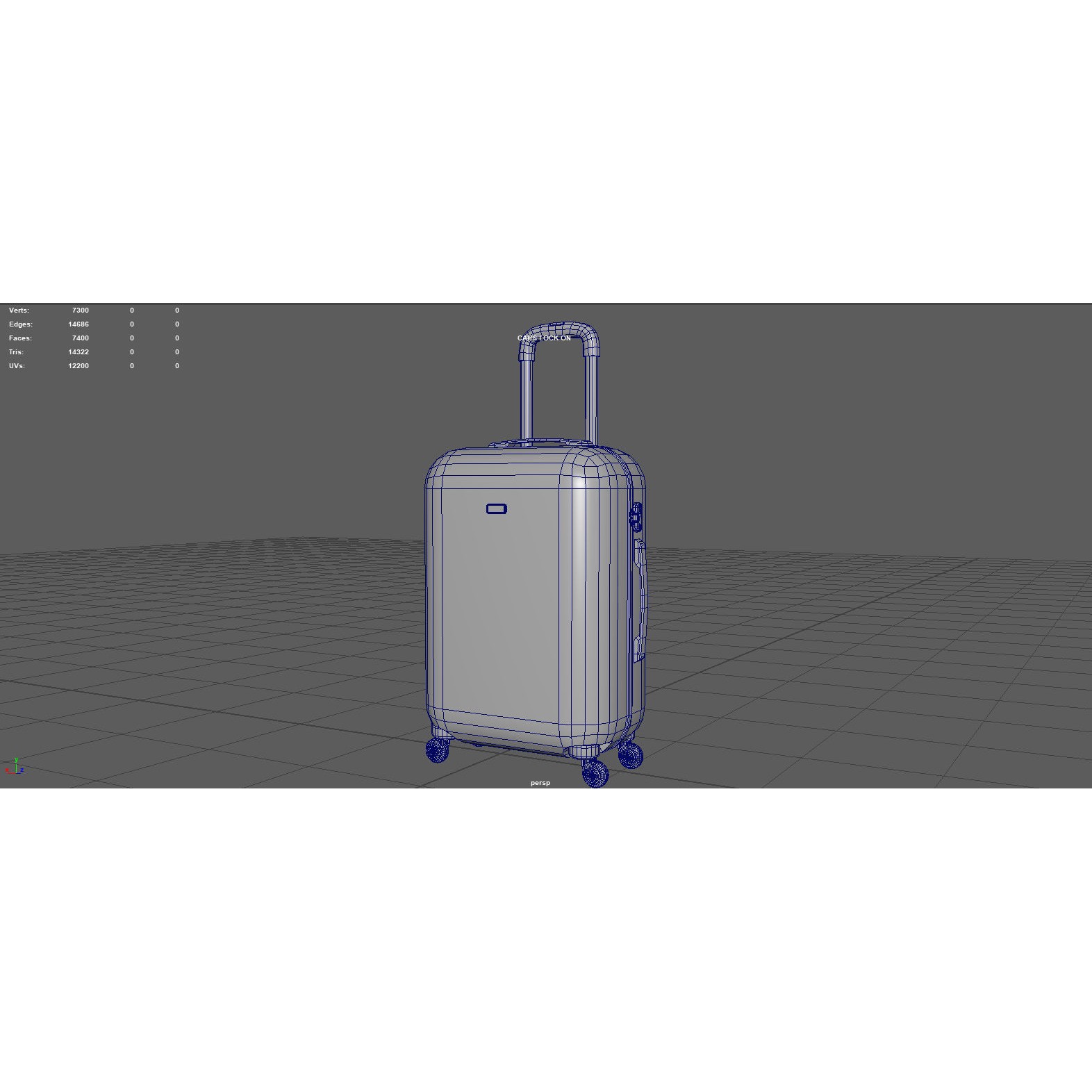 Colorful Suitcases on Wheels - Low-Poly Game-Ready 3D Model - View 13