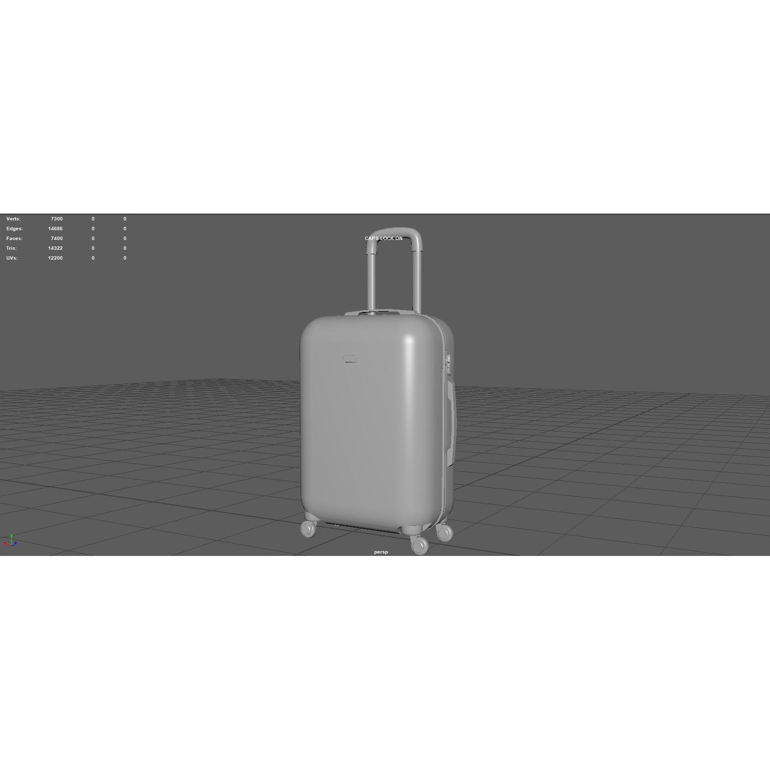 Colorful Suitcases on Wheels - Low-Poly Game-Ready 3D Model - View 15