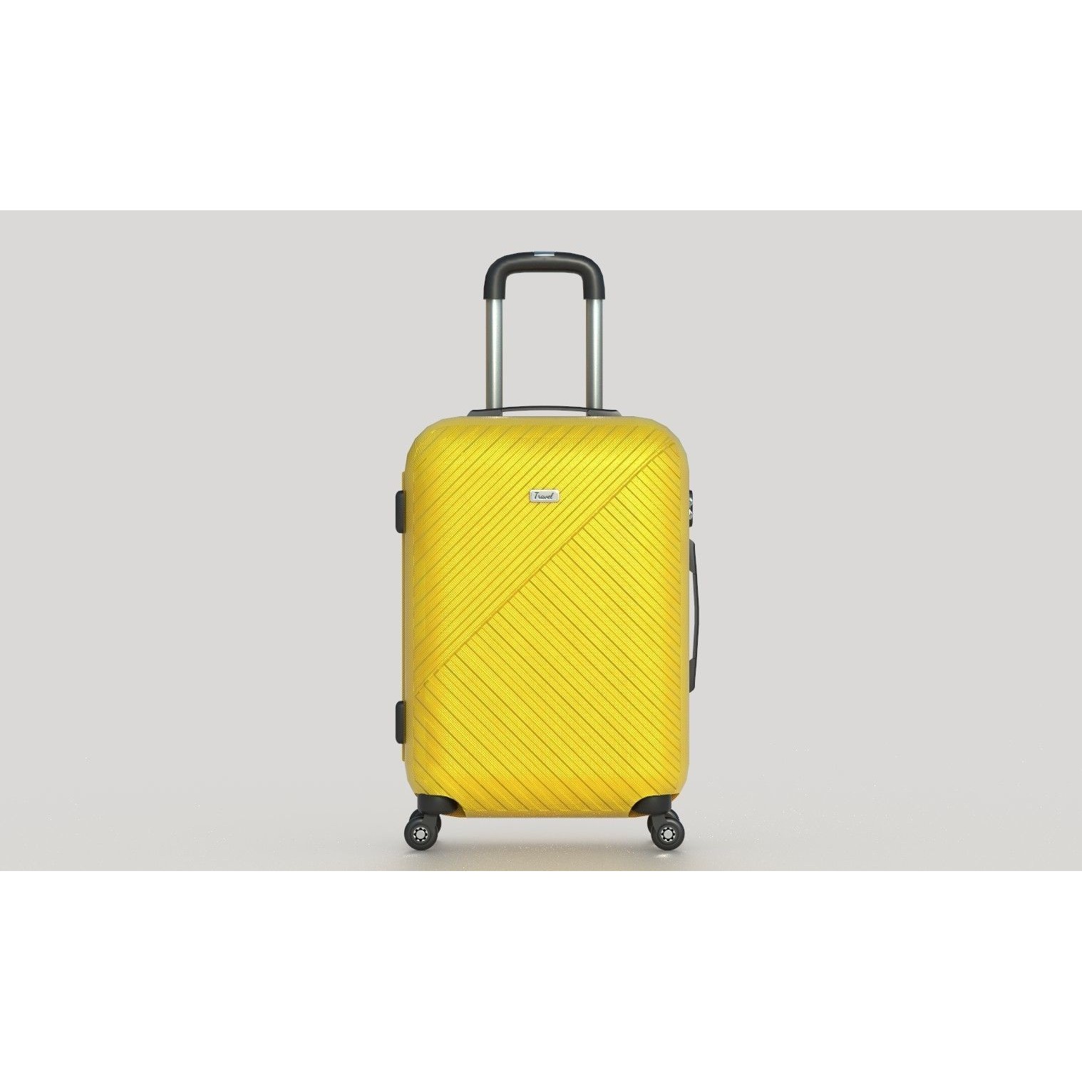 Colorful Suitcases on Wheels - Low-Poly Game-Ready 3D Model - View 9