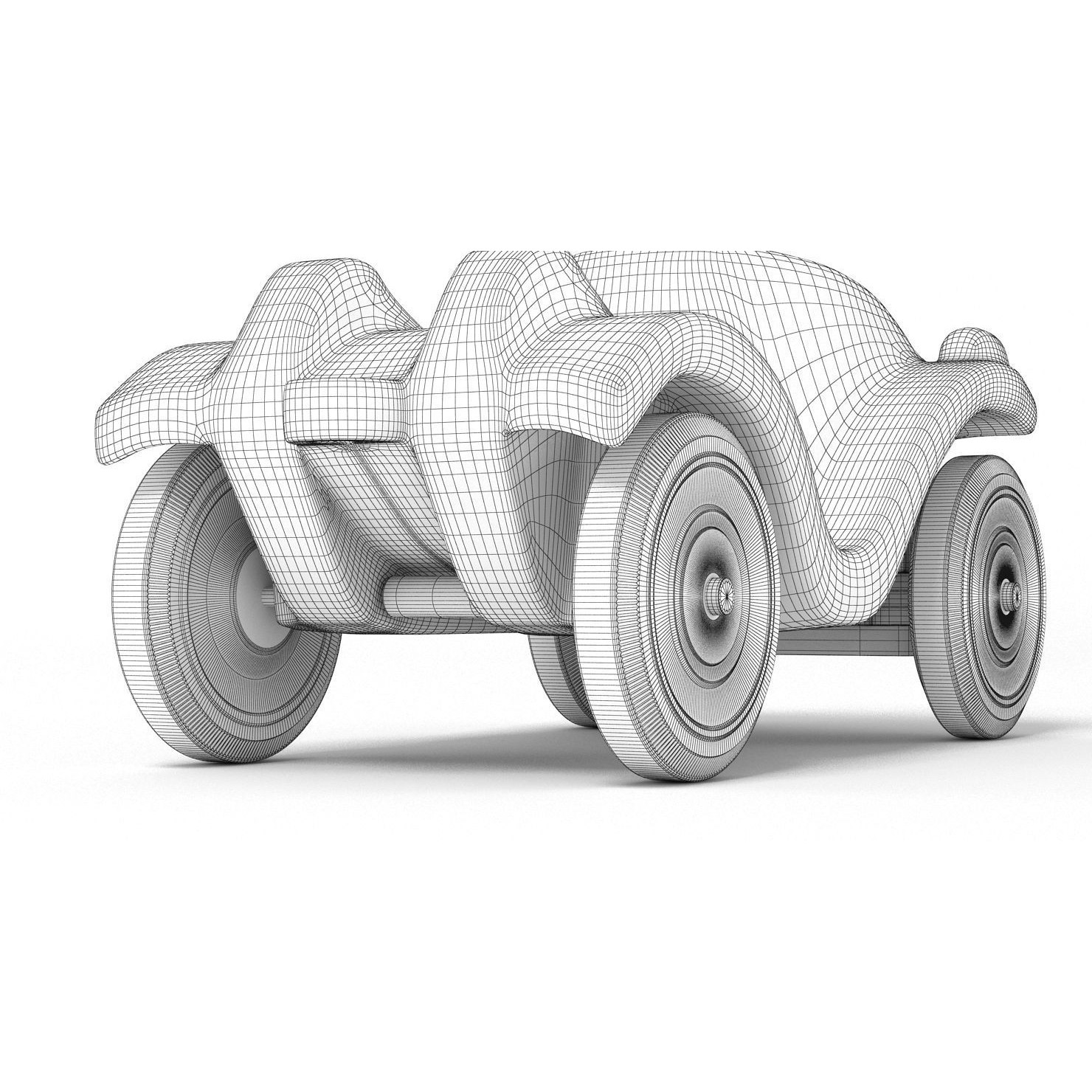 Generic Bobby-Car - High-Res 3D Model - View 7