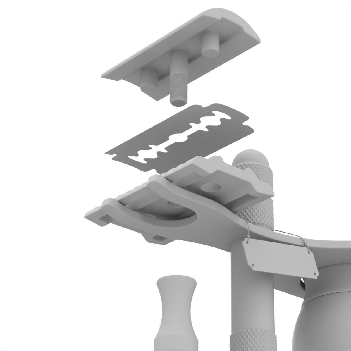 Shaving Kit with Metal Handles - Game-Ready 3D Model - View 11
