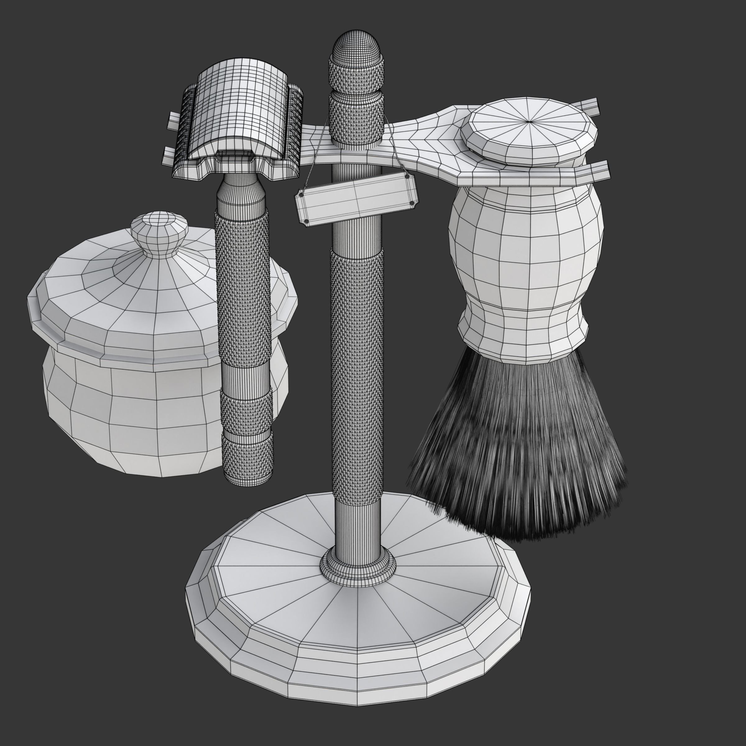Shaving Kit with Metal Handles - Game-Ready 3D Model - View 16