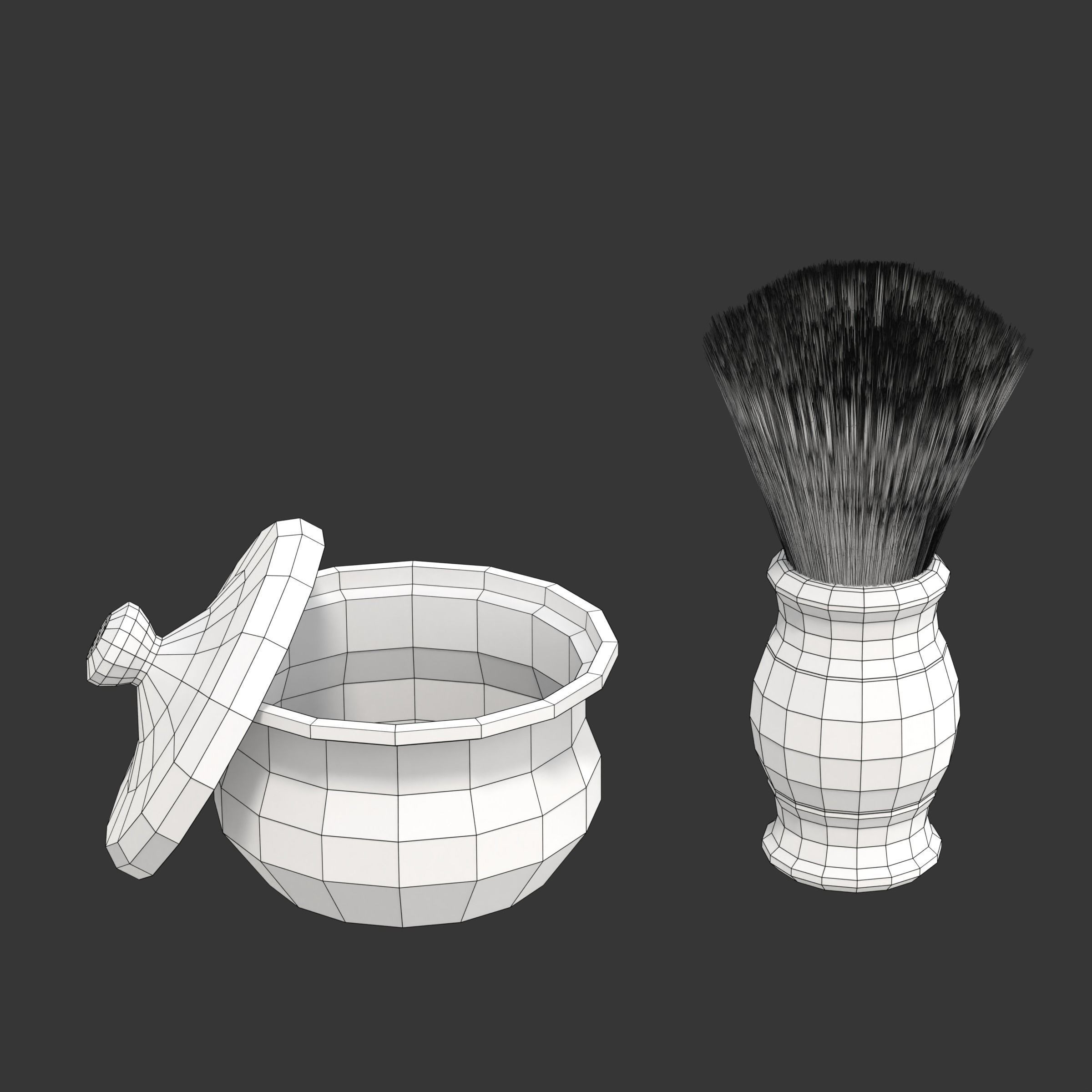 Shaving Kit with Metal Handles - Game-Ready 3D Model - View 19