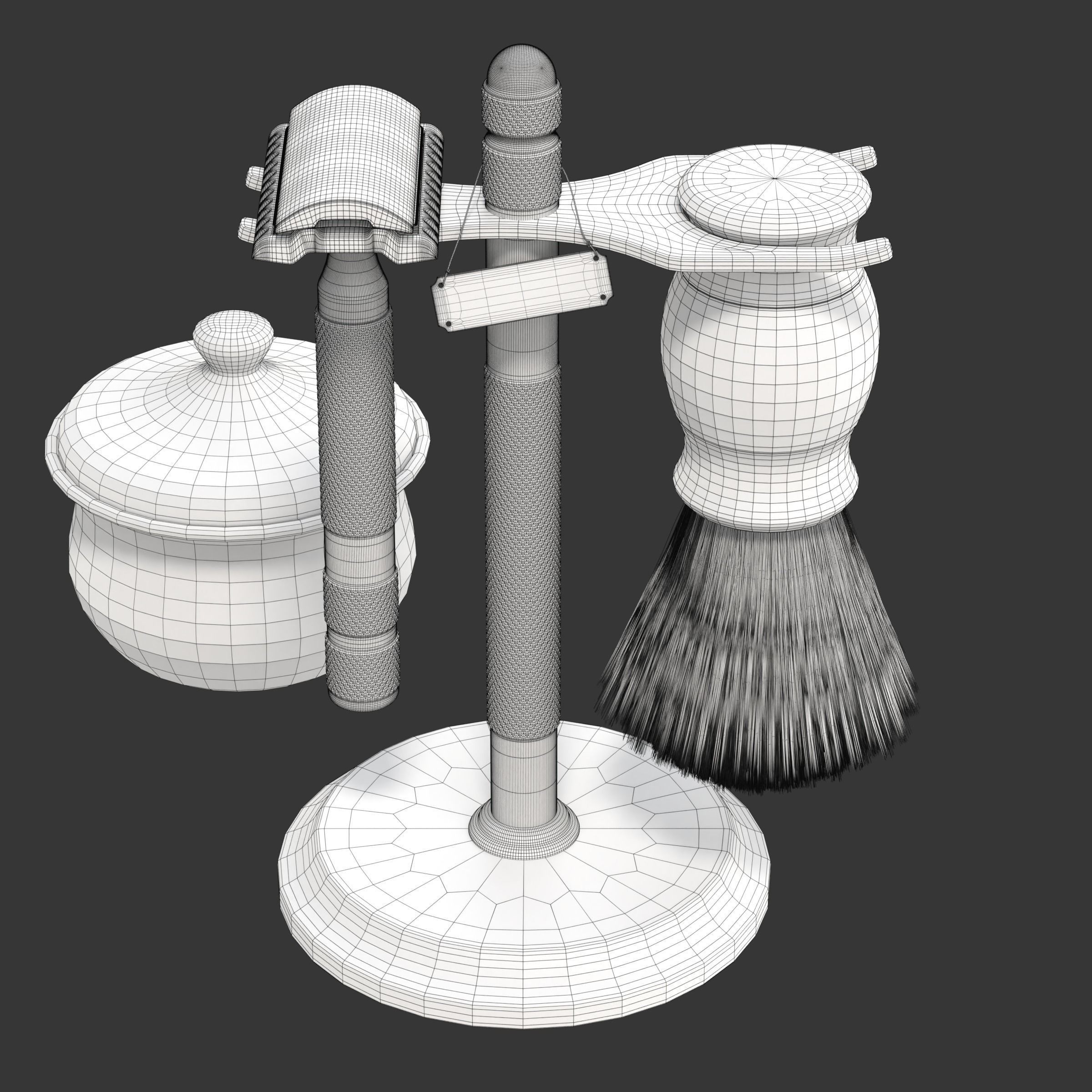 Shaving Kit with Metal Handles - Game-Ready 3D Model - View 20