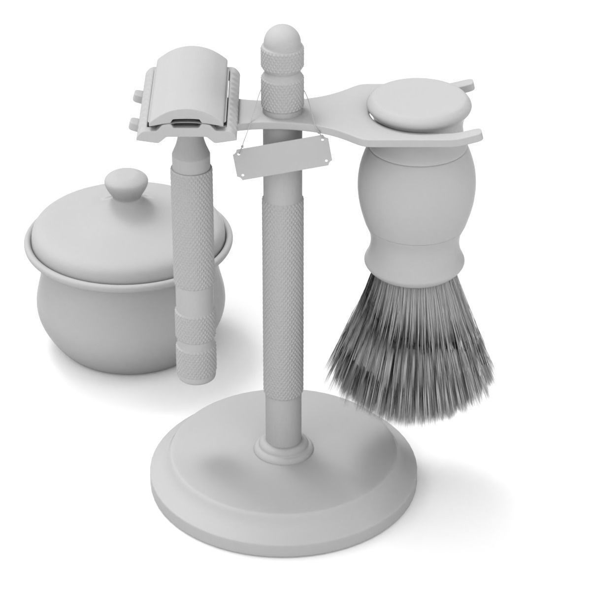 Shaving Kit with Metal Handles - Game-Ready 3D Model - View 9