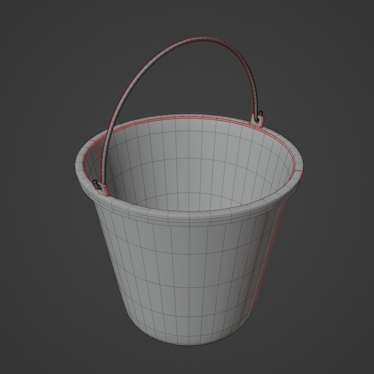 Industrial Plastic Bucket B Set - Mid-Poly 3D Model