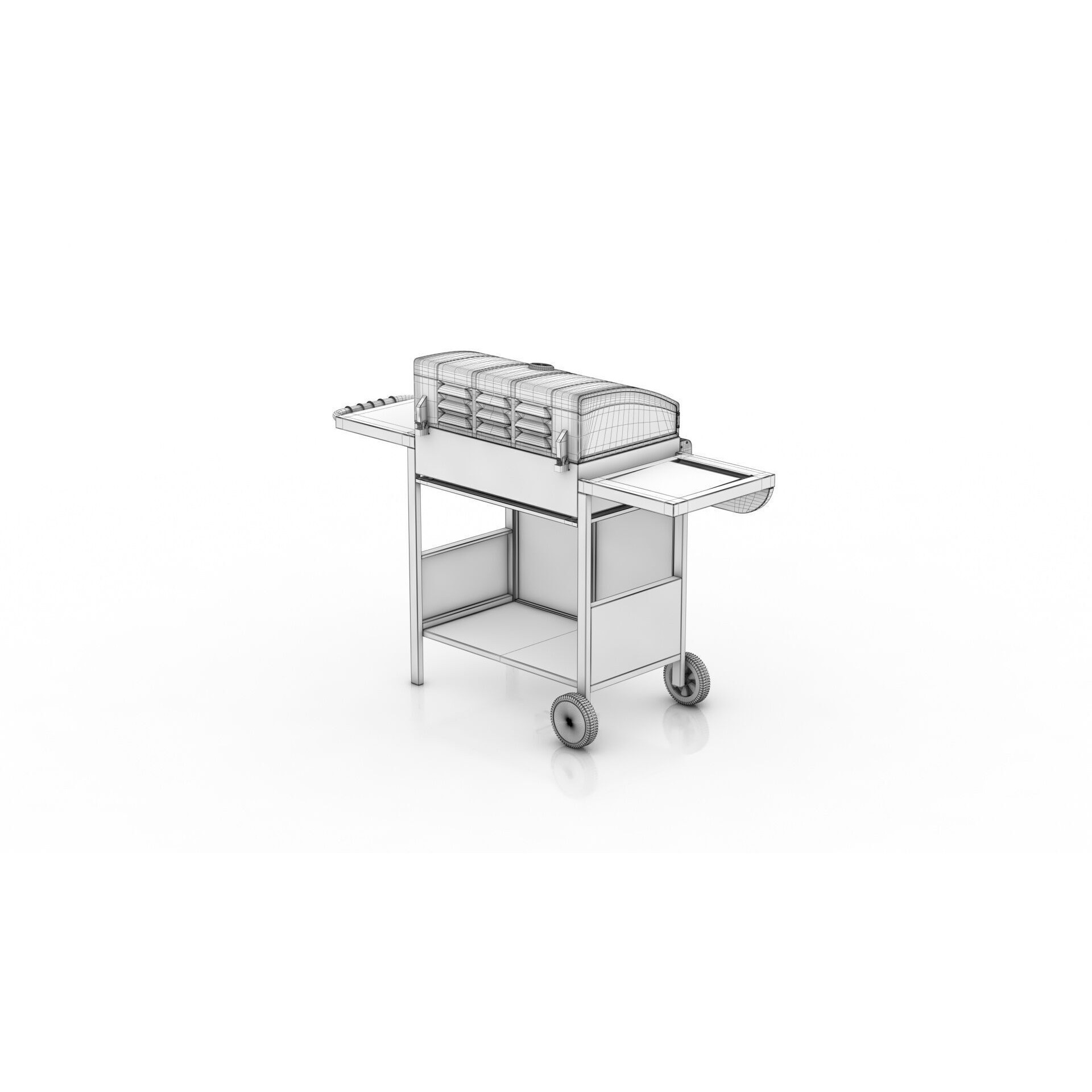 Gas BBQ Grill Burner - Low-Poly 3D Model - View 16