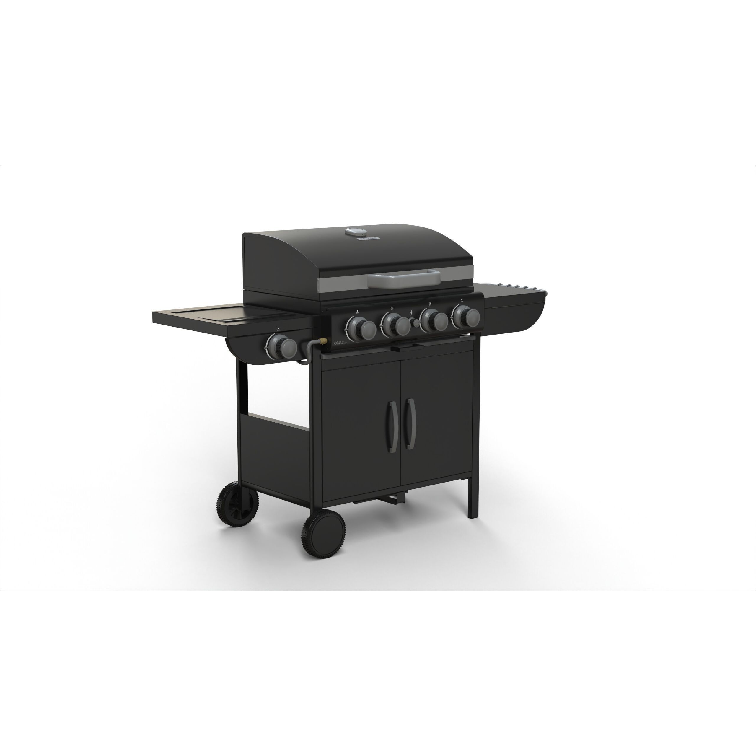 Gas BBQ Grill Burner - Low-Poly 3D Model - View 3