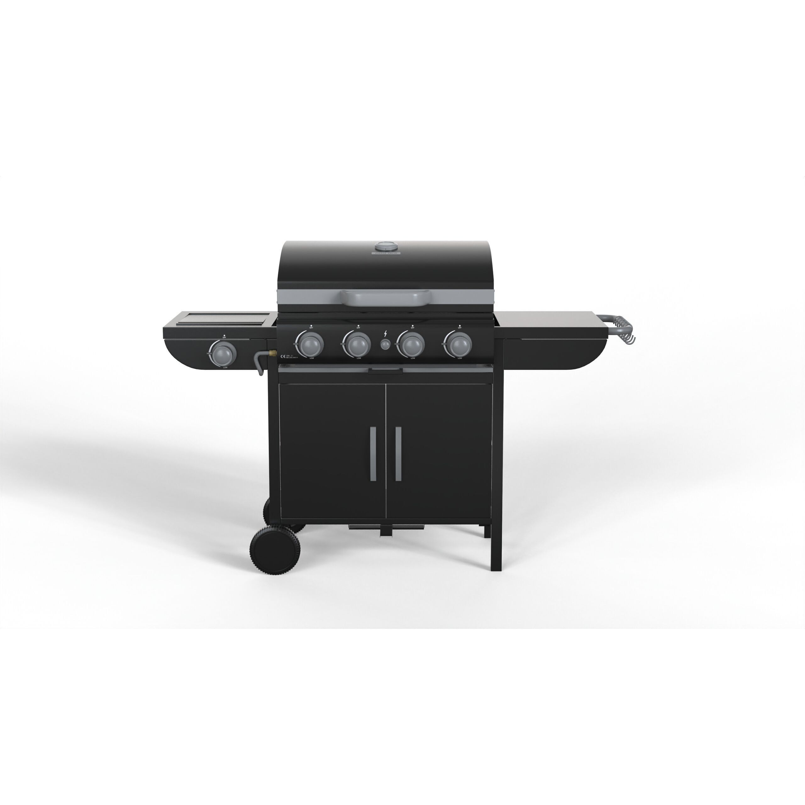 Gas BBQ Grill Burner - Low-Poly 3D Model - View 4