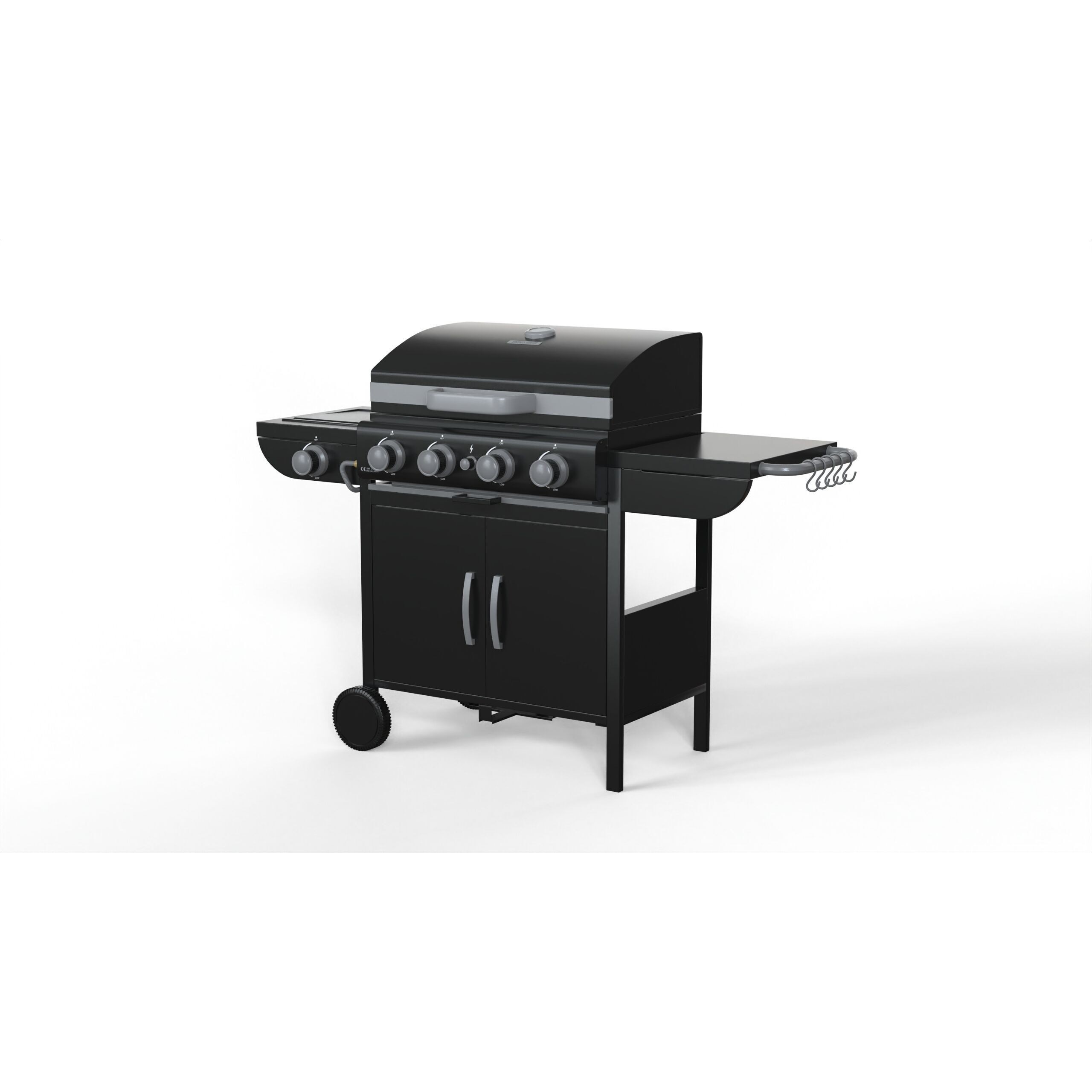 Gas BBQ Grill Burner - Low-Poly 3D Model - View 5