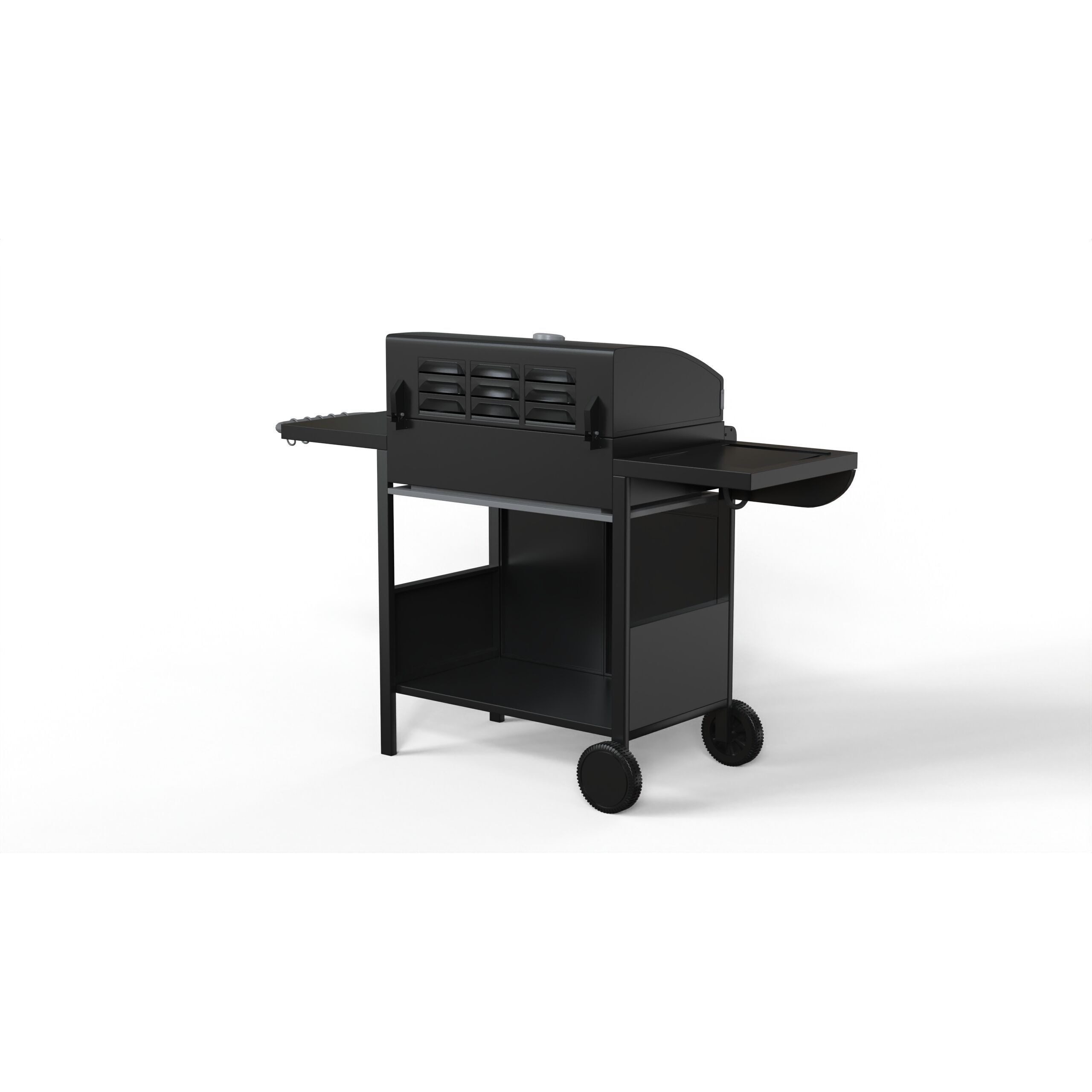 Gas BBQ Grill Burner - Low-Poly 3D Model - View 7