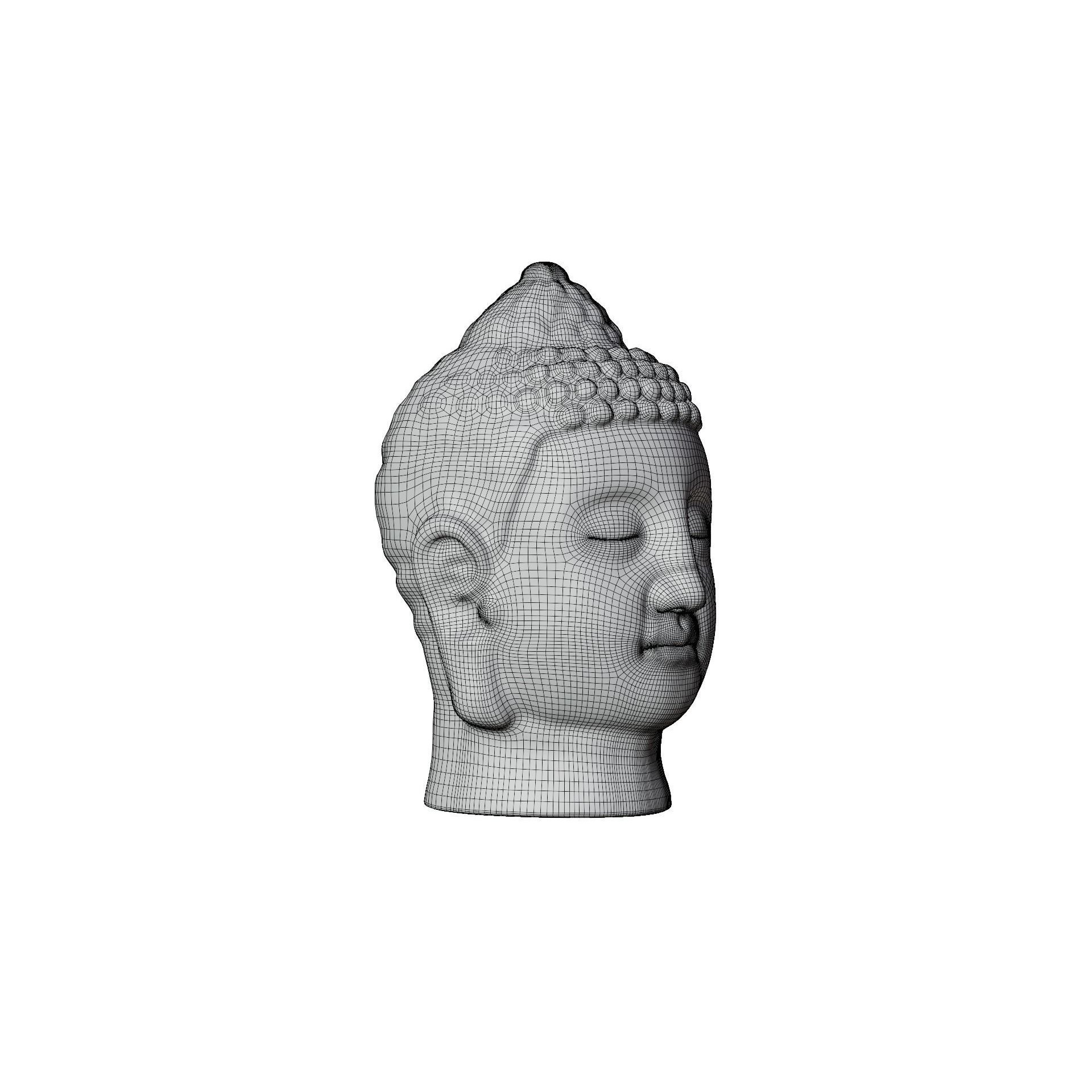 Buddha Statue - Low-Poly Game-Ready 3D Model - View 10