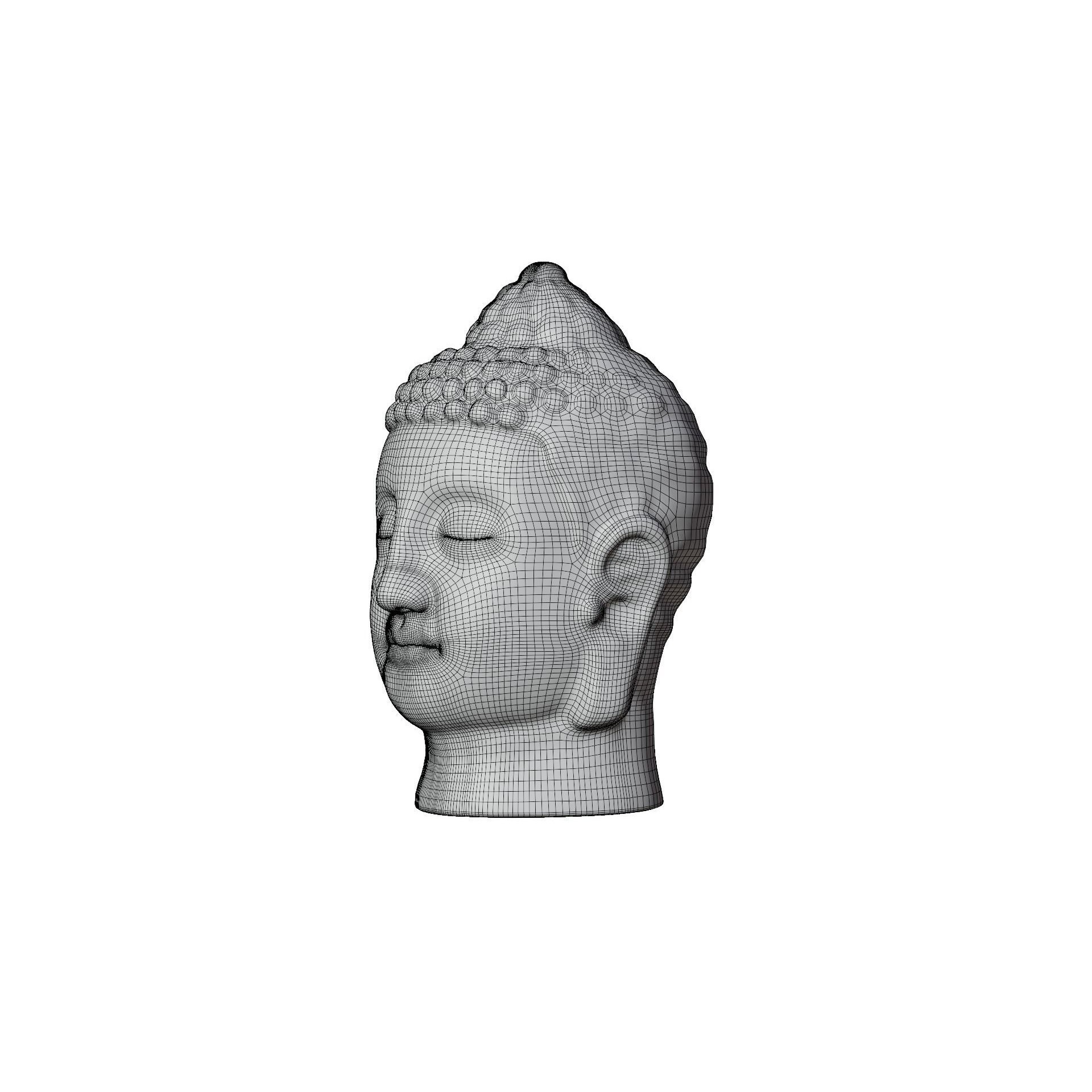 Buddha Statue - Low-Poly Game-Ready 3D Model - View 12