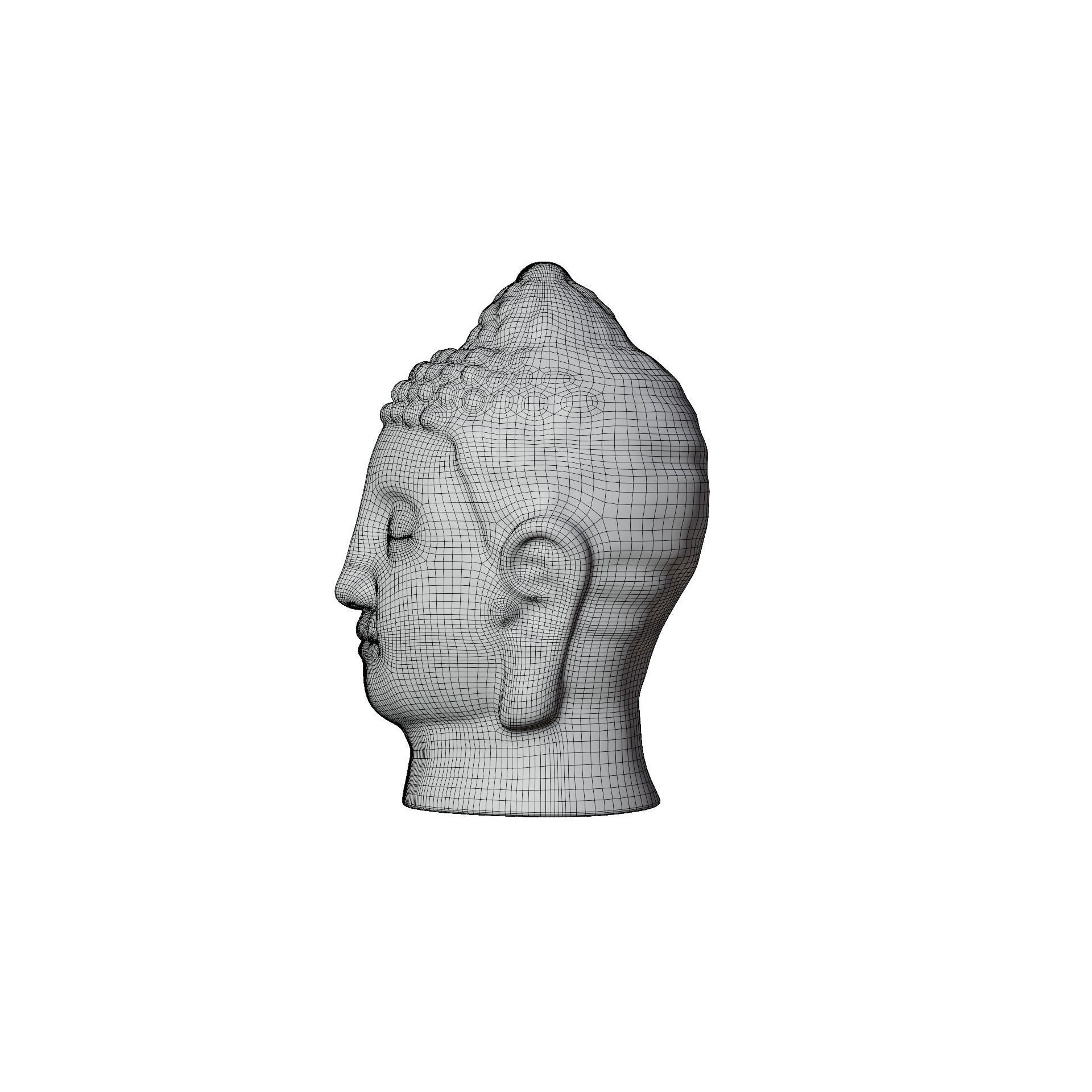 Buddha Statue - Low-Poly Game-Ready 3D Model - View 13