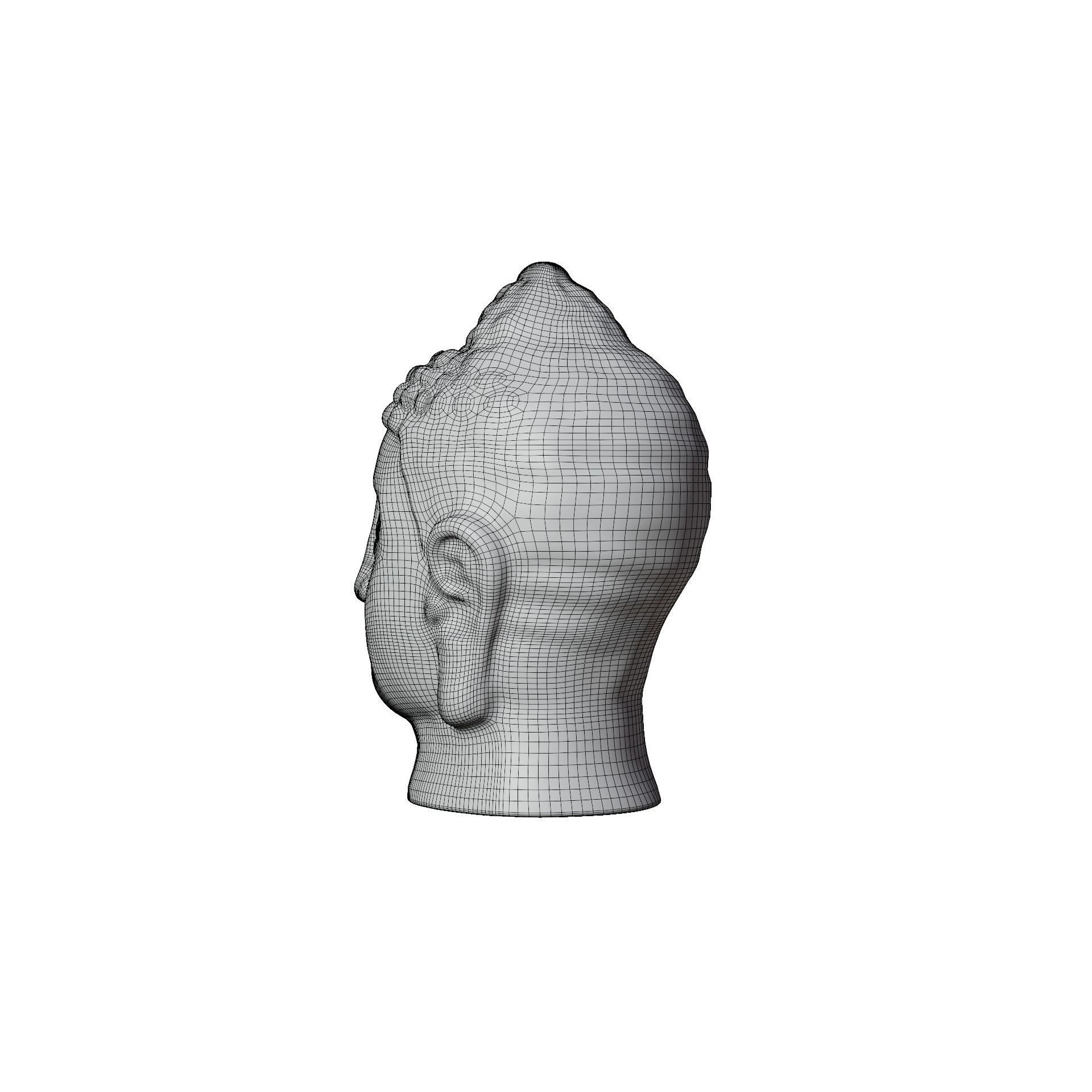 Buddha Statue - Low-Poly Game-Ready 3D Model - View 14