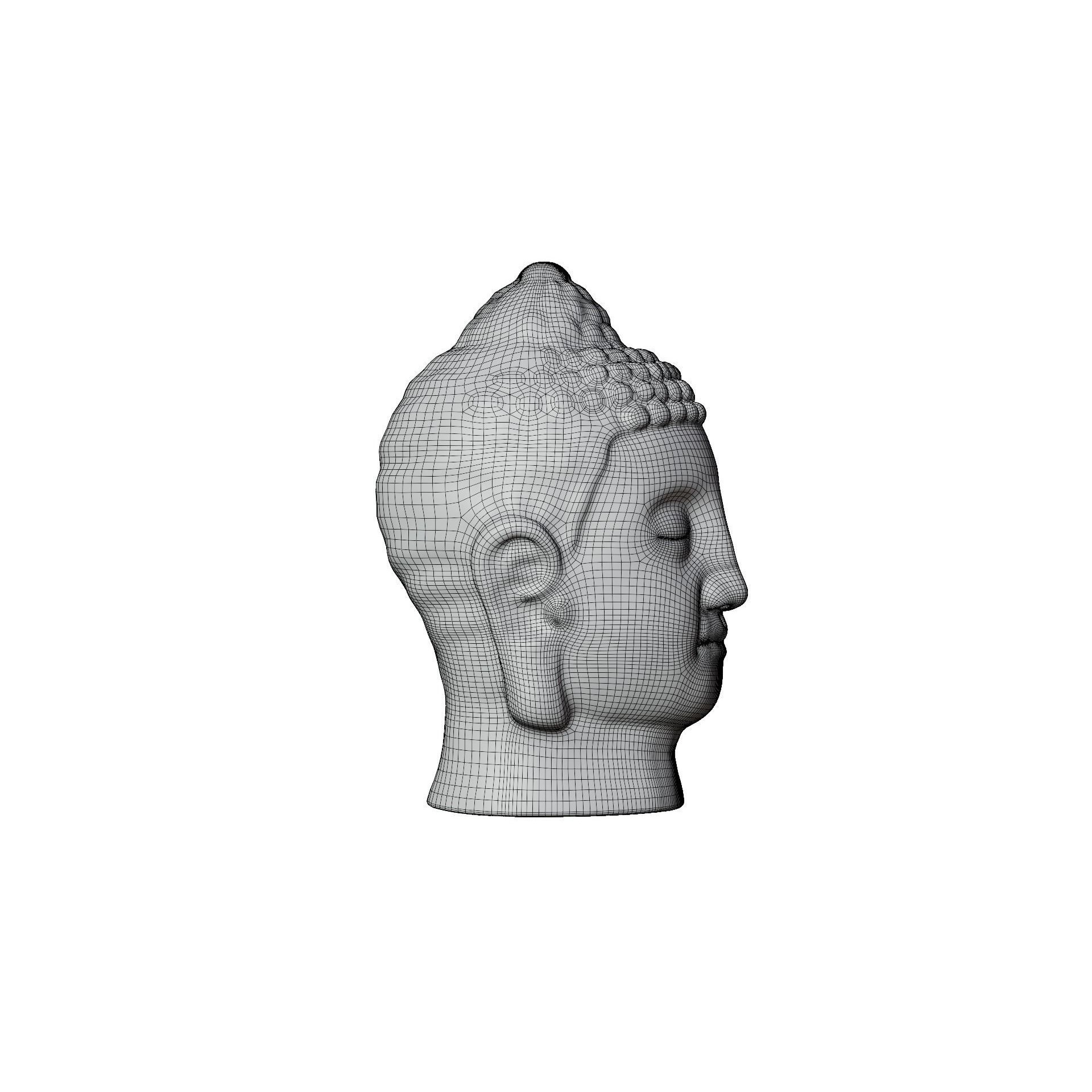 Buddha Statue - Low-Poly Game-Ready 3D Model - View 17