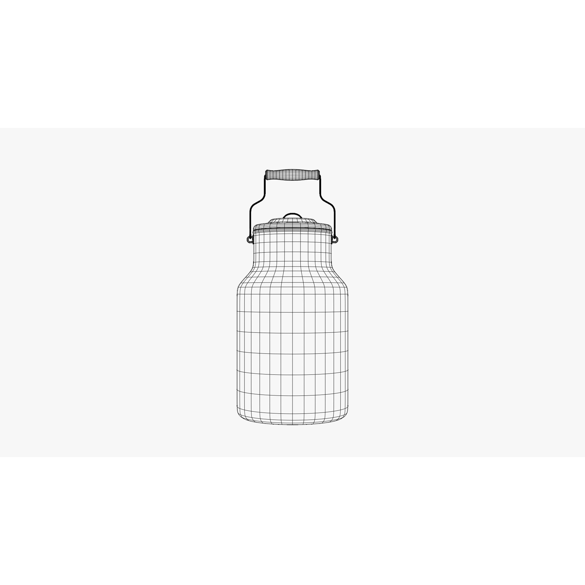 Milk Container - PBR Ready 3D Model - View 4