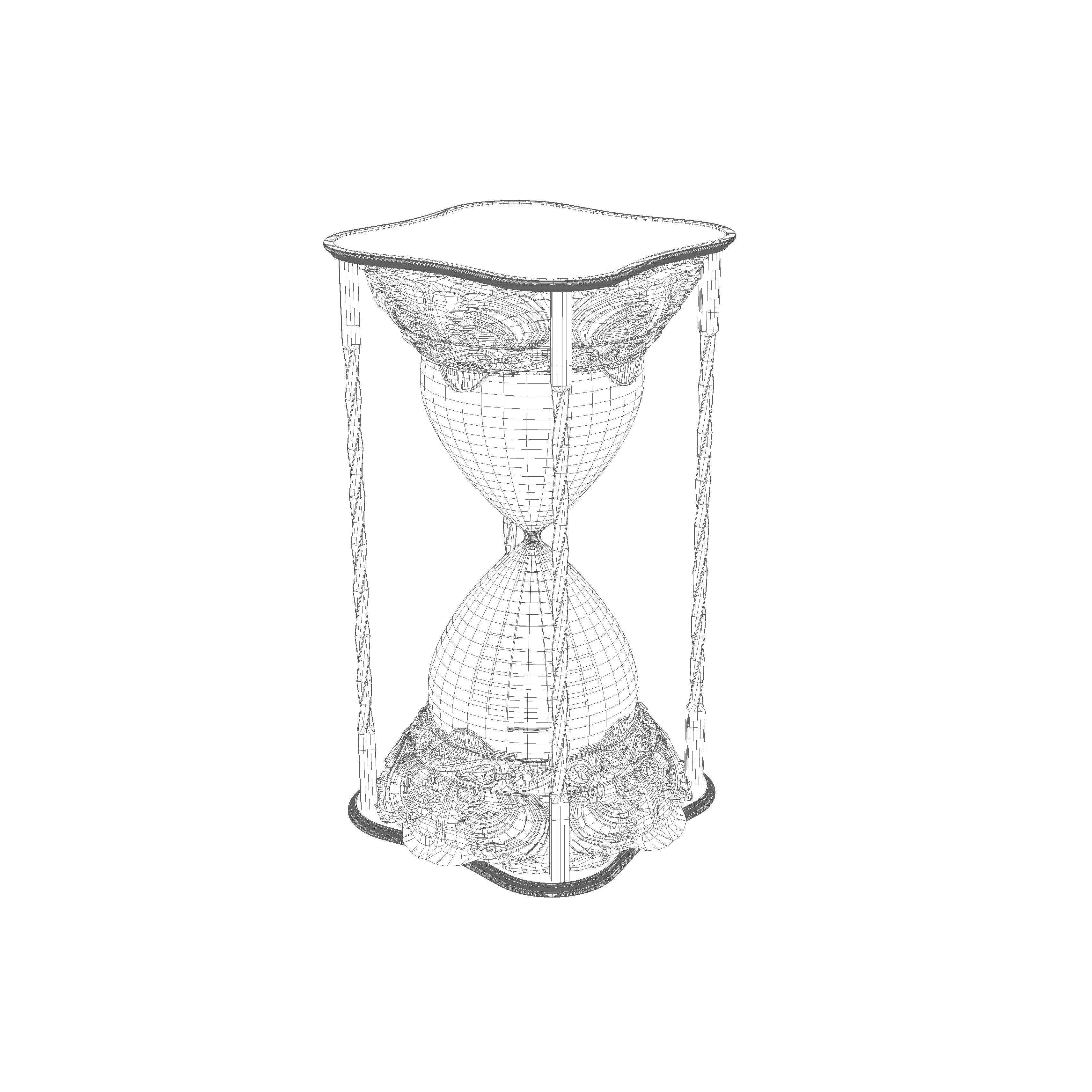 Antique Brass Sand Timer - Game-Ready 3D Model - View 10