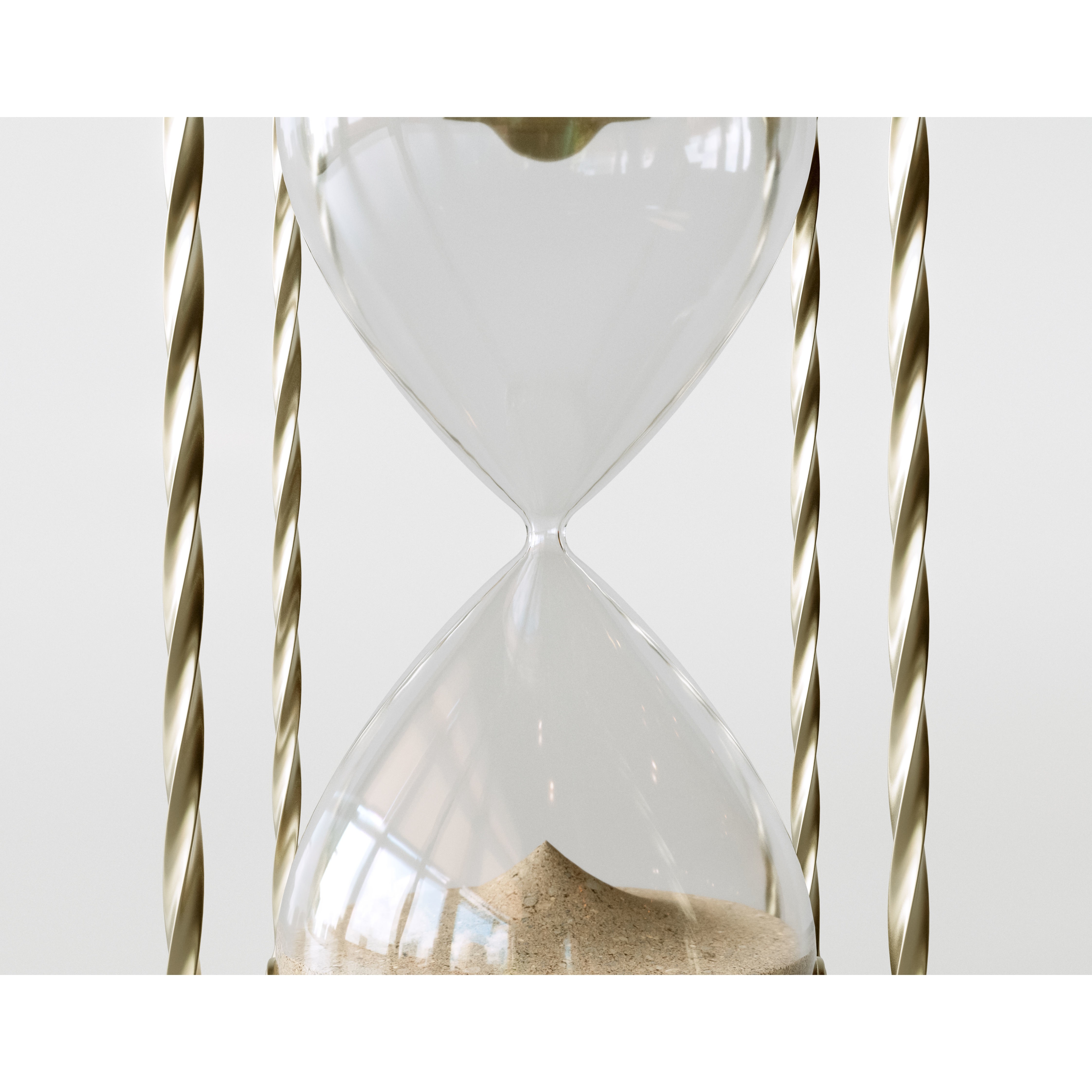 Antique Brass Sand Timer - Game-Ready 3D Model - View 7