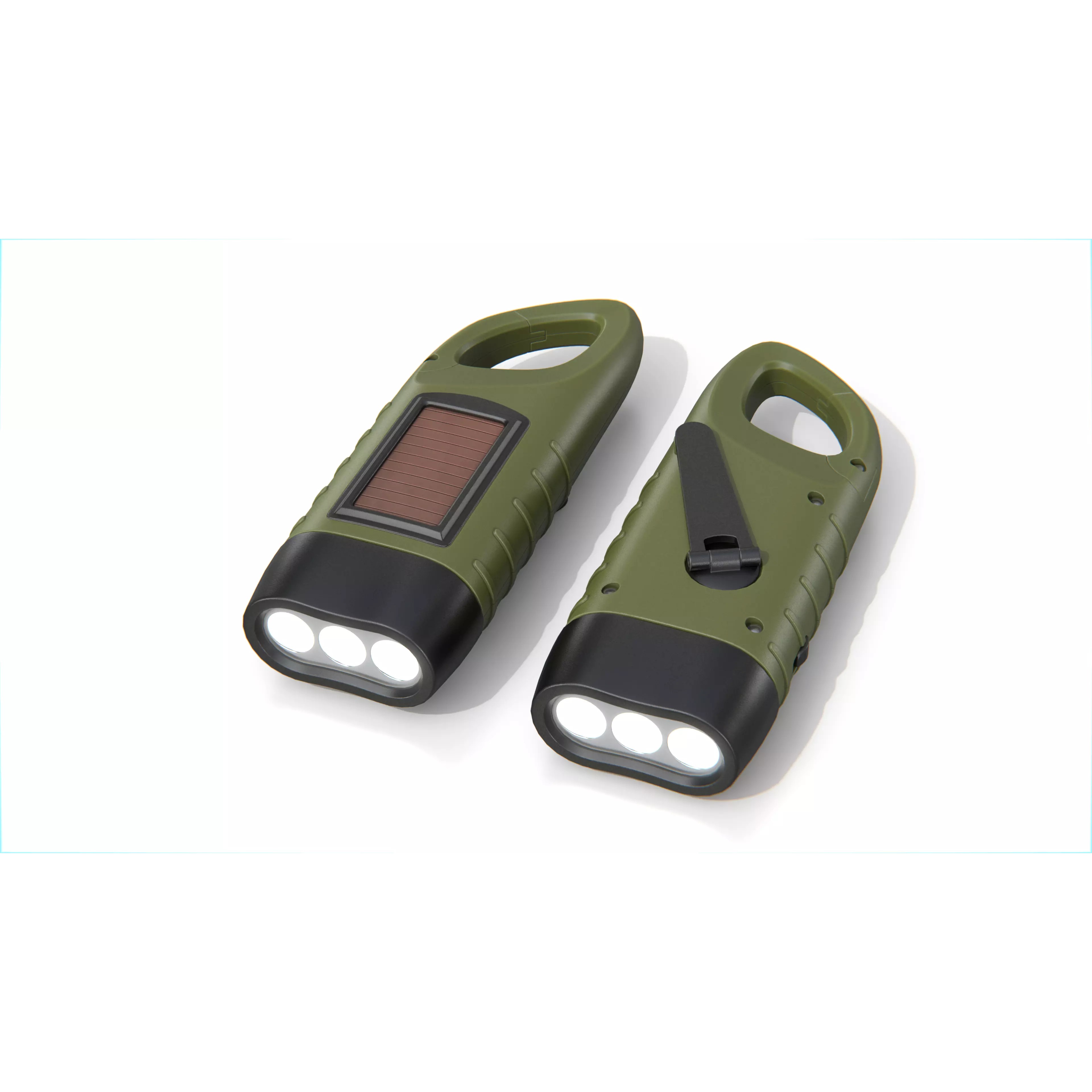 Solar Powered Flashlight - Low-Poly Game-Ready 3D Model - View 2