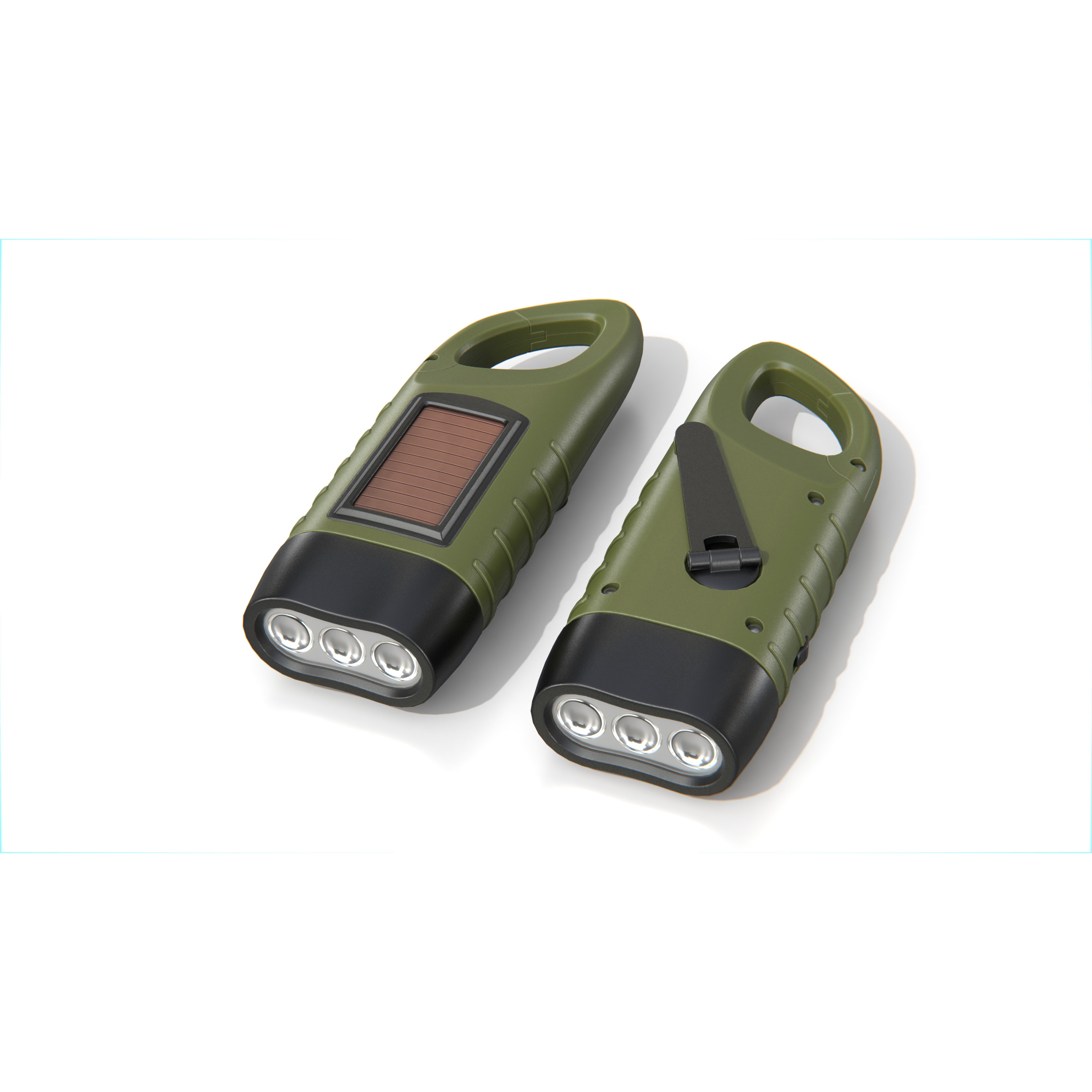 Solar Powered Flashlight - Low-Poly Game-Ready 3D Model - View 3