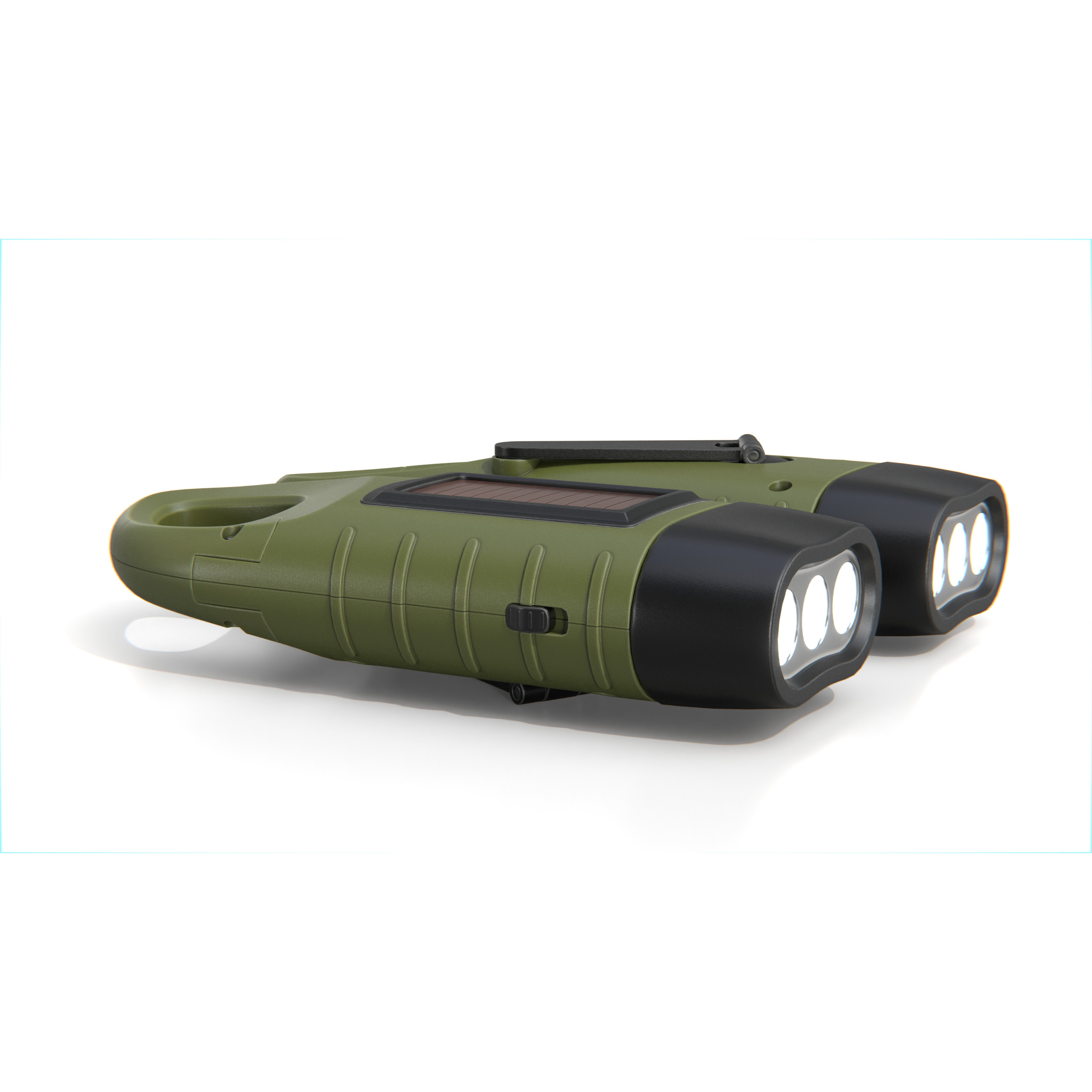 Solar Powered Flashlight - Low-Poly Game-Ready 3D Model - View 5