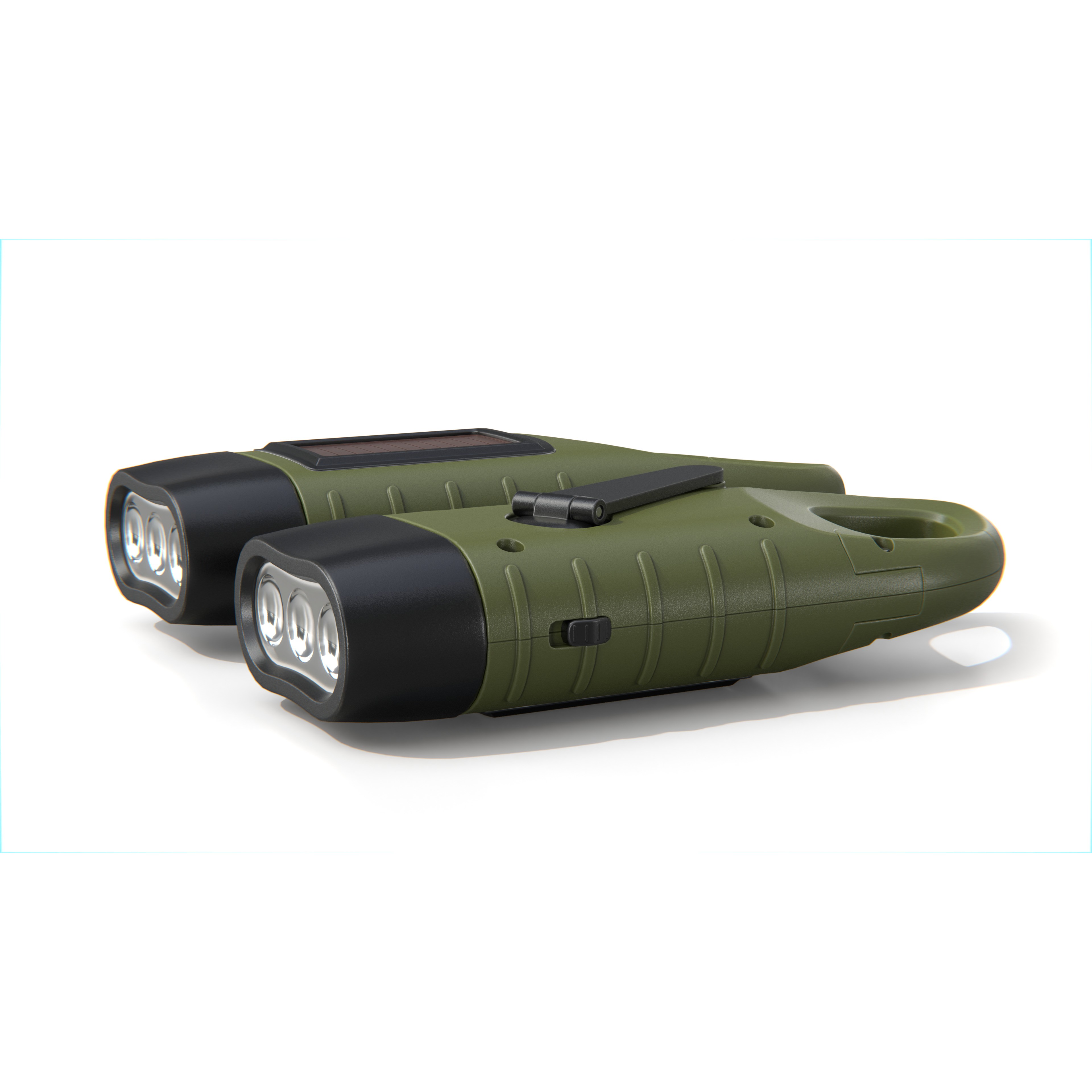 Solar Powered Flashlight - Low-Poly Game-Ready 3D Model - View 8