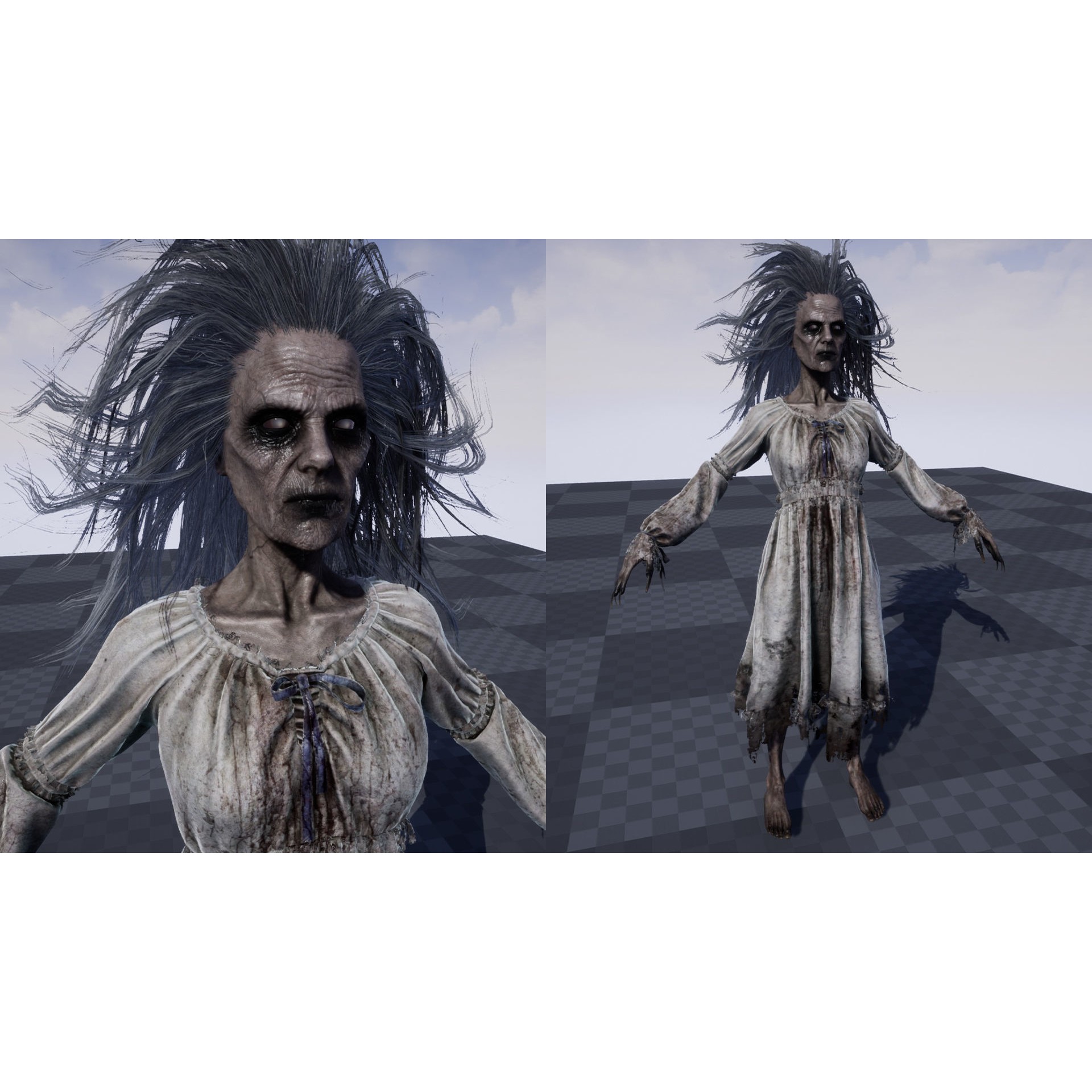 Banshee - Low-Poly Game-Ready 3D Model - View 15