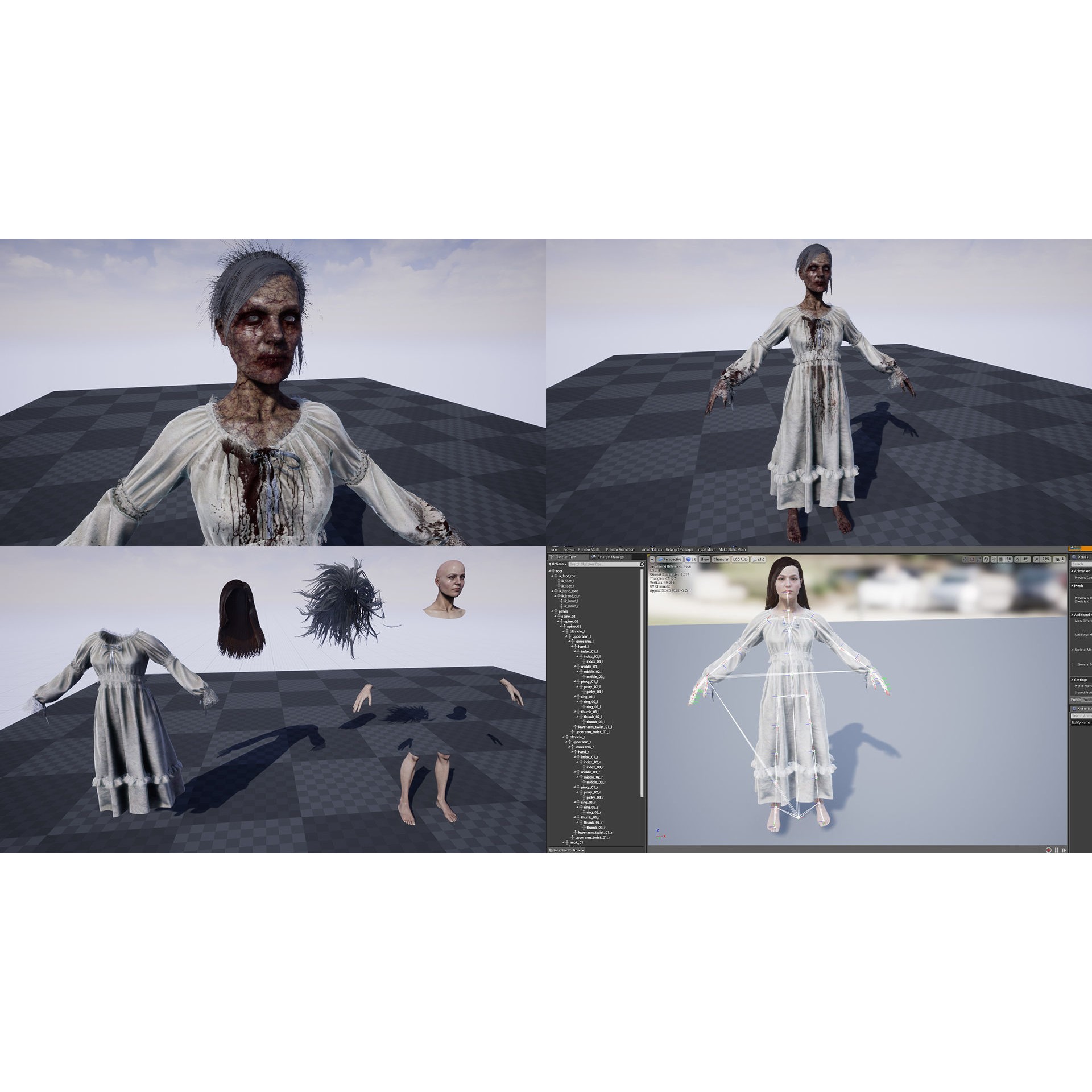 Banshee - Low-Poly Game-Ready 3D Model - View 16