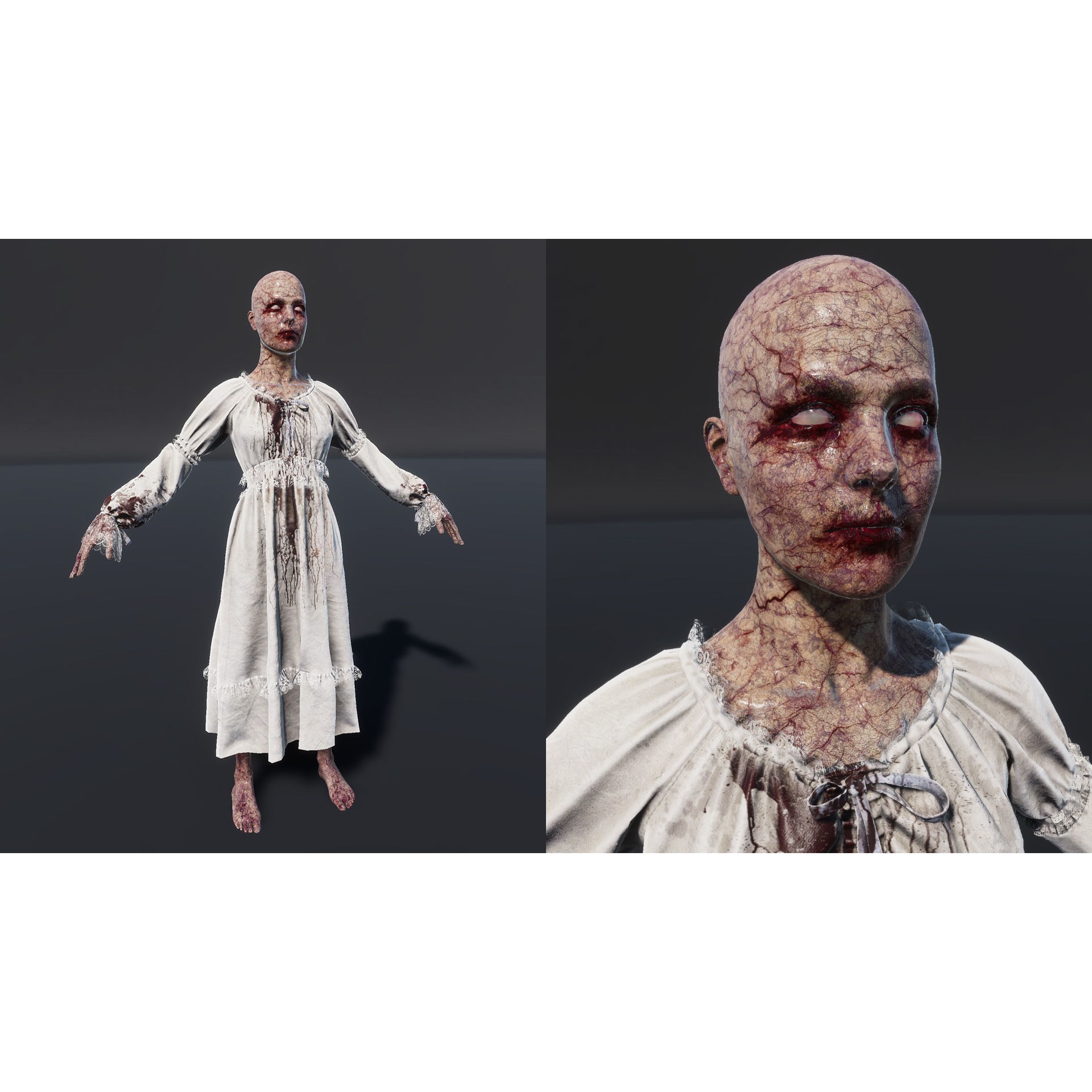 Banshee - Low-Poly Game-Ready 3D Model - View 19