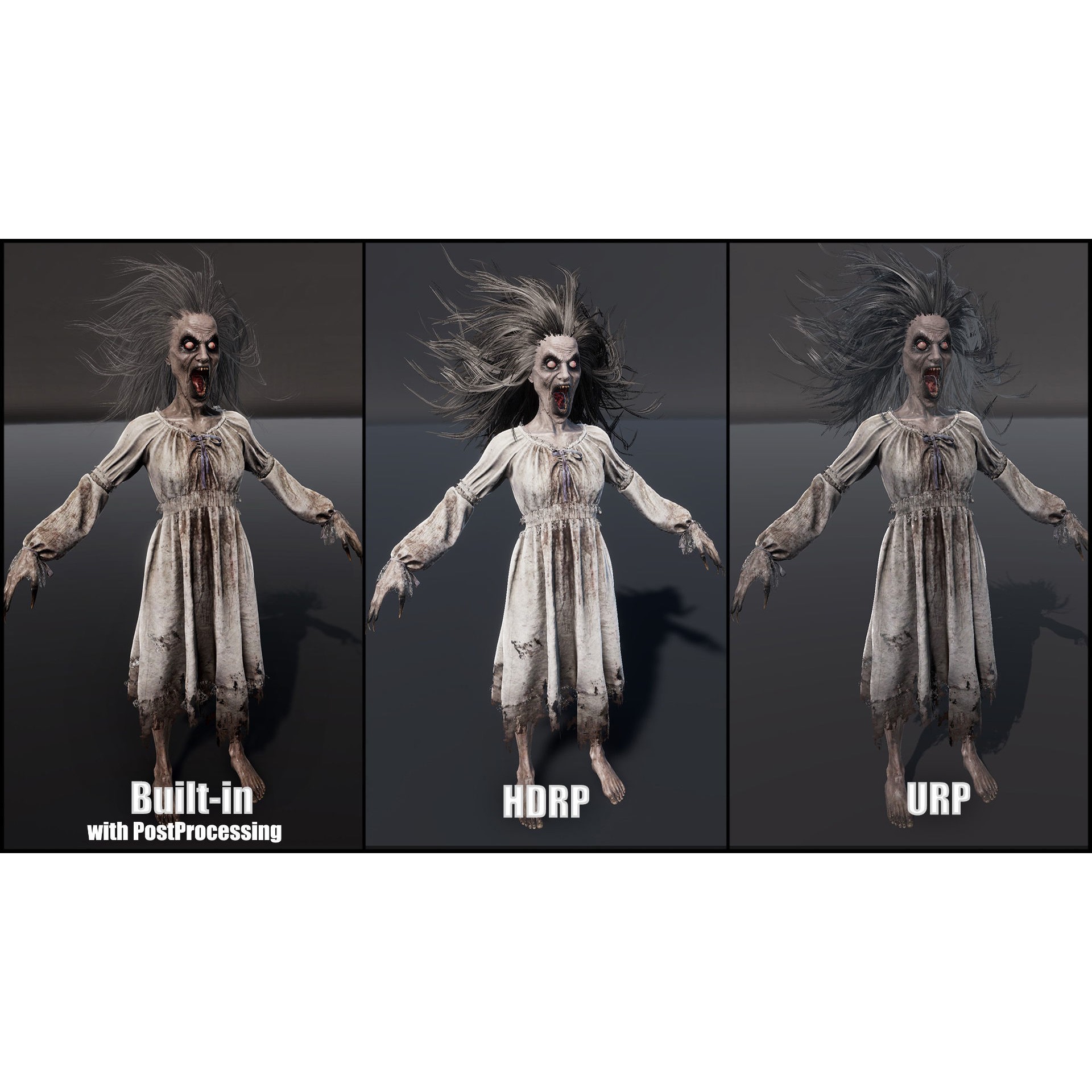 Banshee - Low-Poly Game-Ready 3D Model - View 24