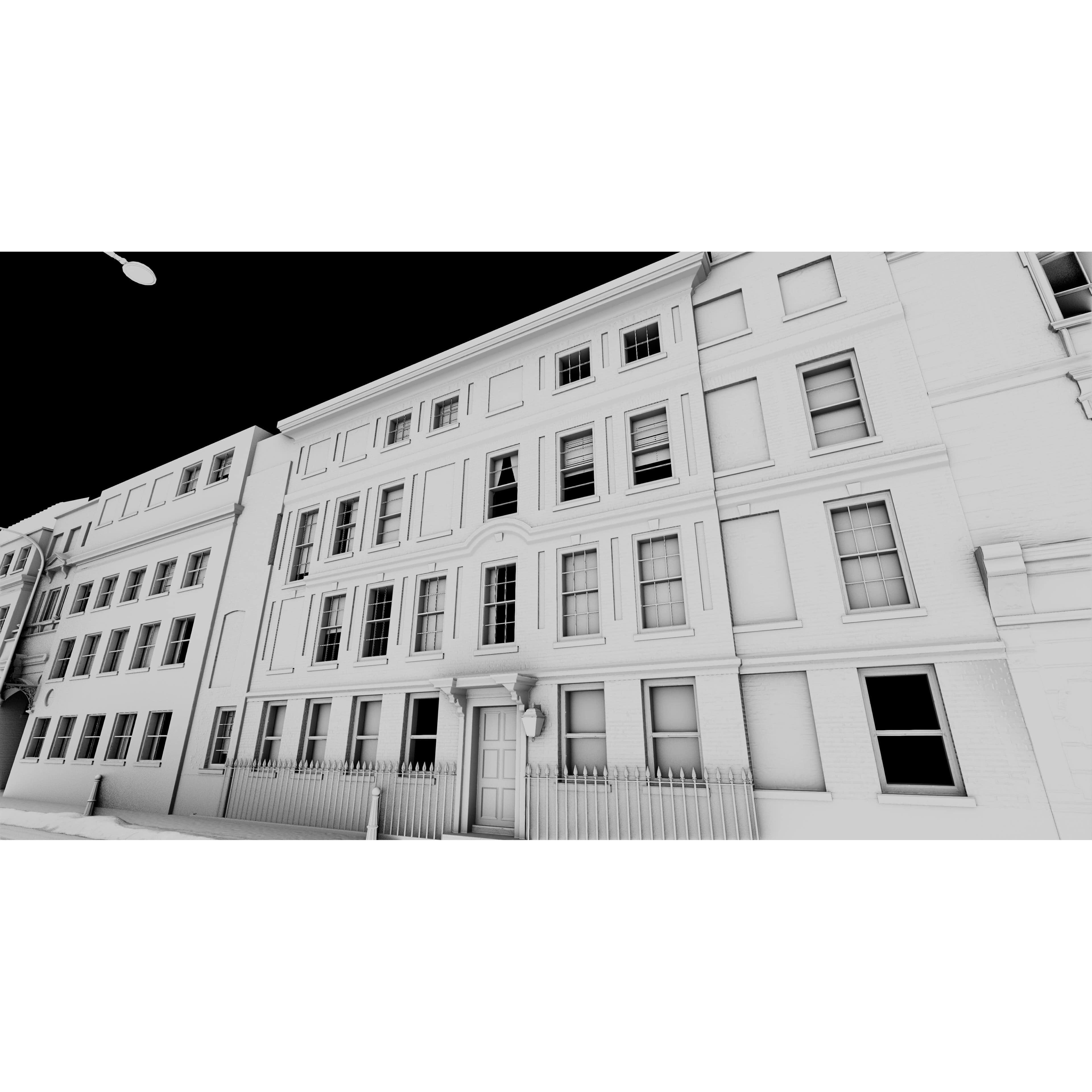 Snowy Streets of London - Low-Poly Game-Ready 3D Model - View 11