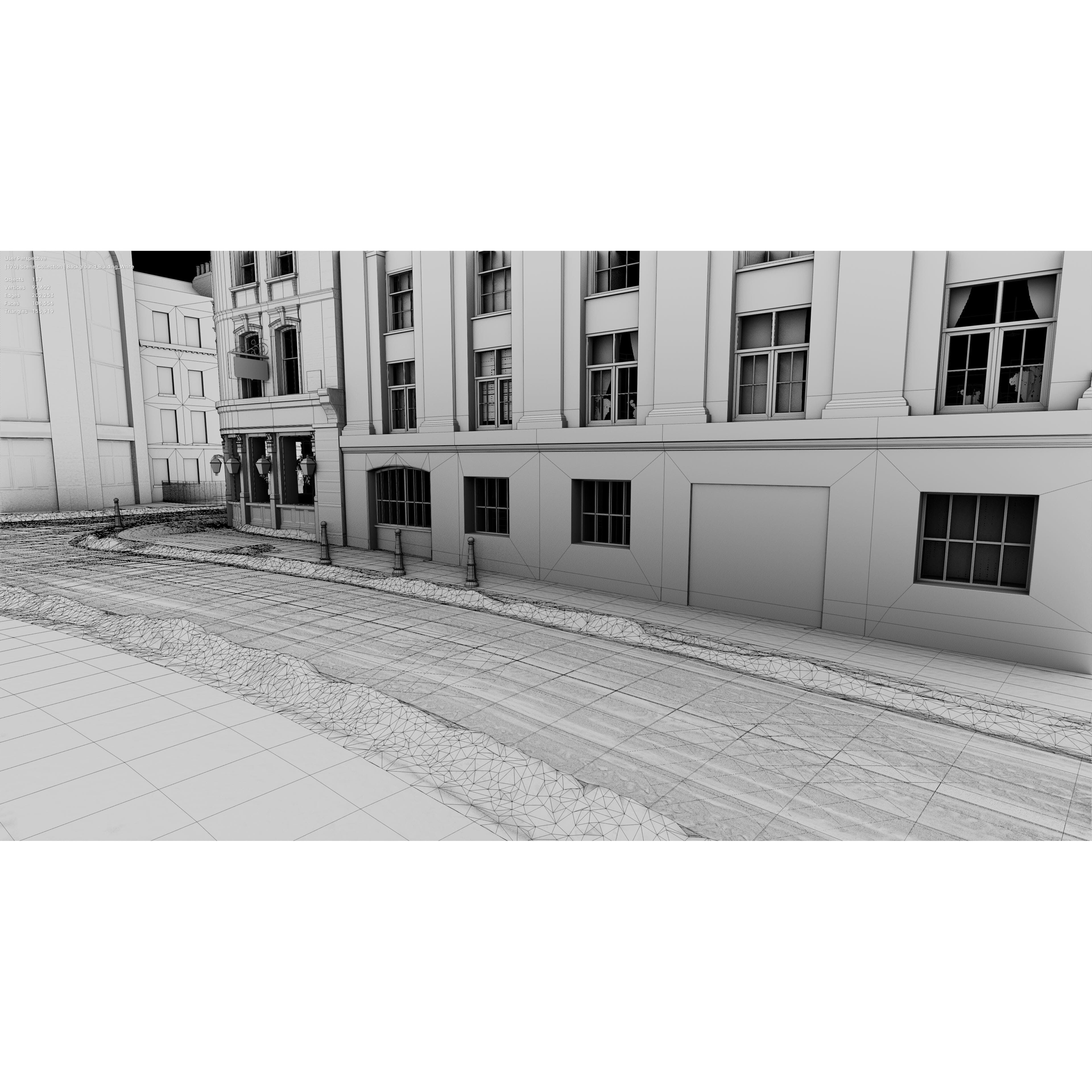 Snowy Streets of London - Low-Poly Game-Ready 3D Model - View 13