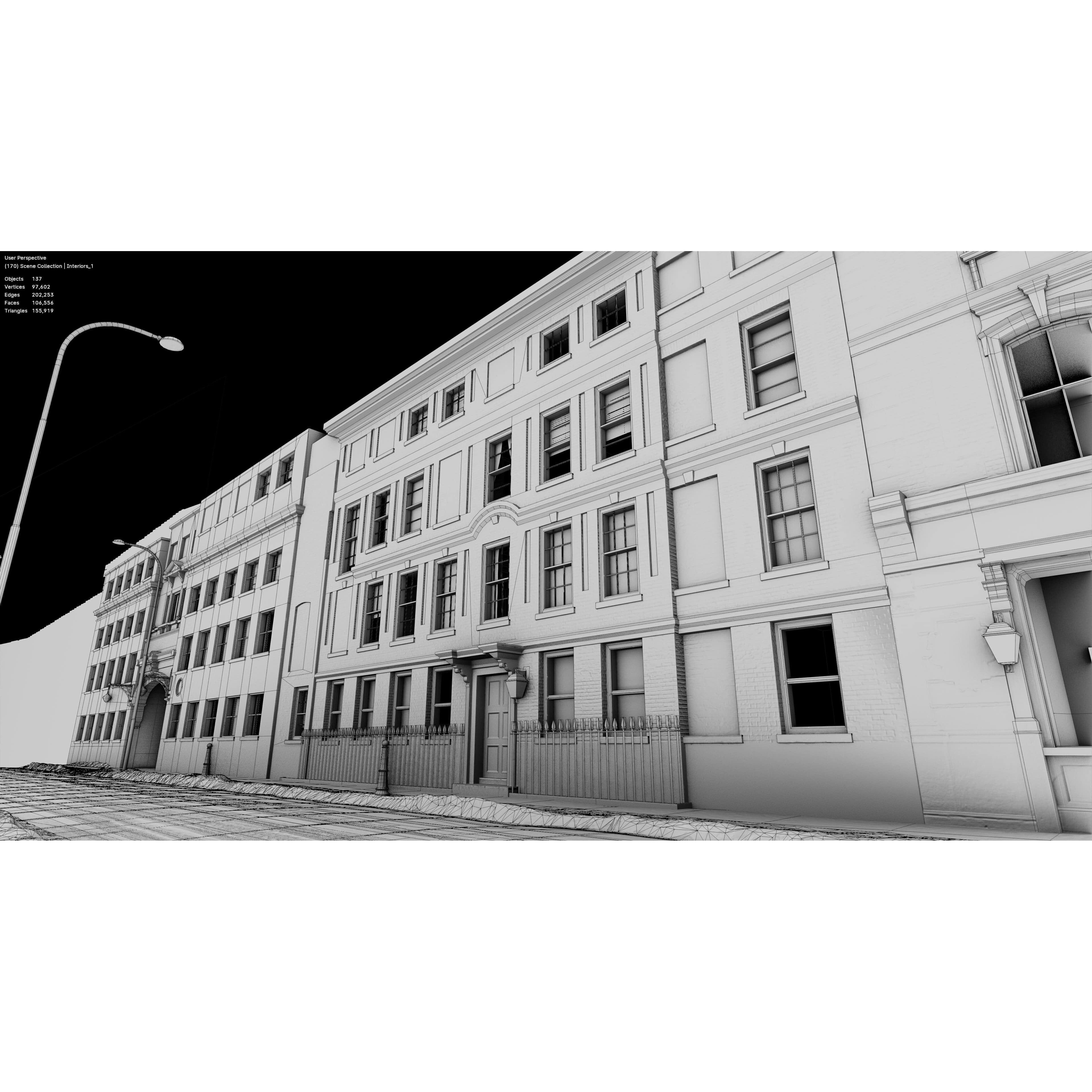 Snowy Streets of London - Low-Poly Game-Ready 3D Model - View 15