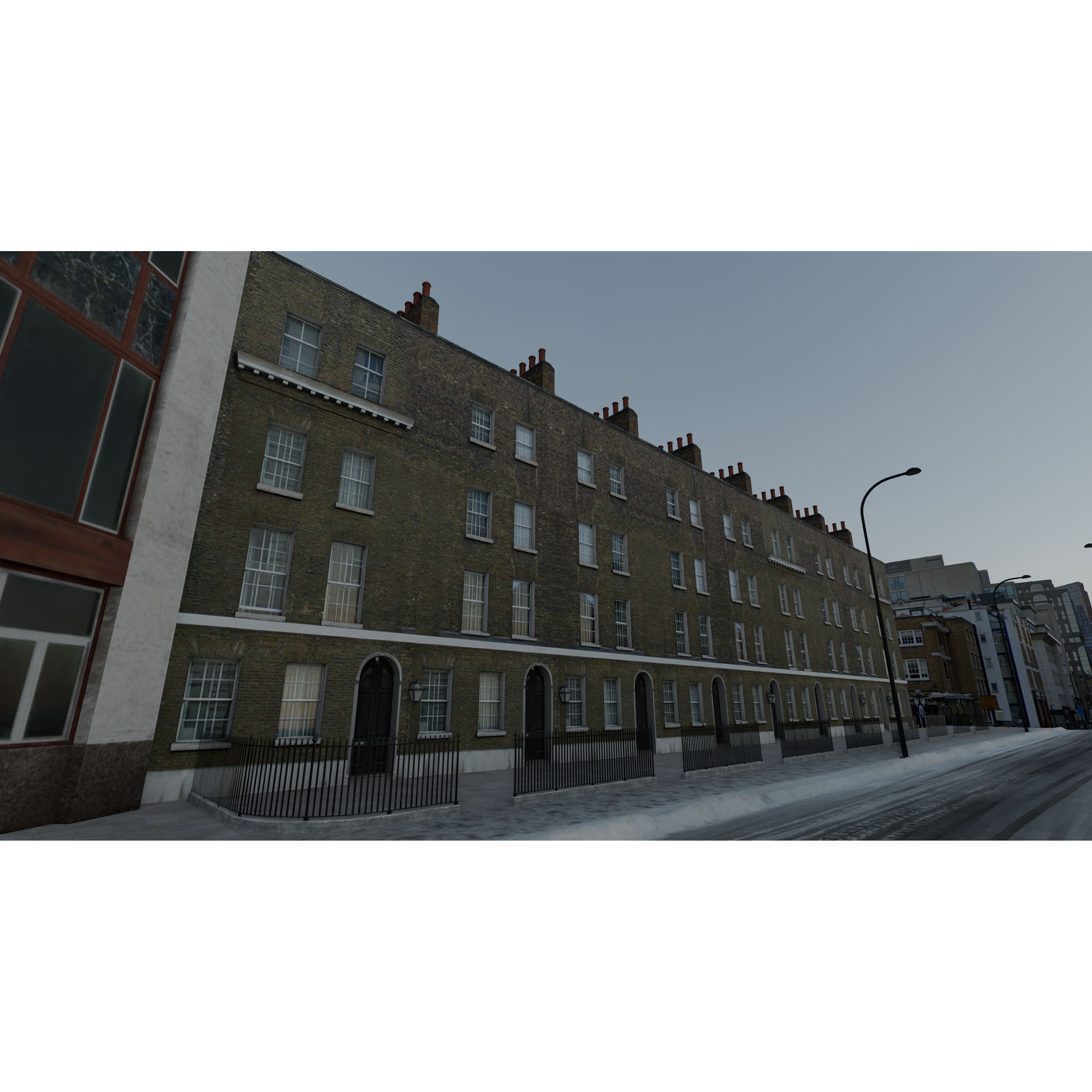 Snowy Streets of London - Low-Poly Game-Ready 3D Model - View 18