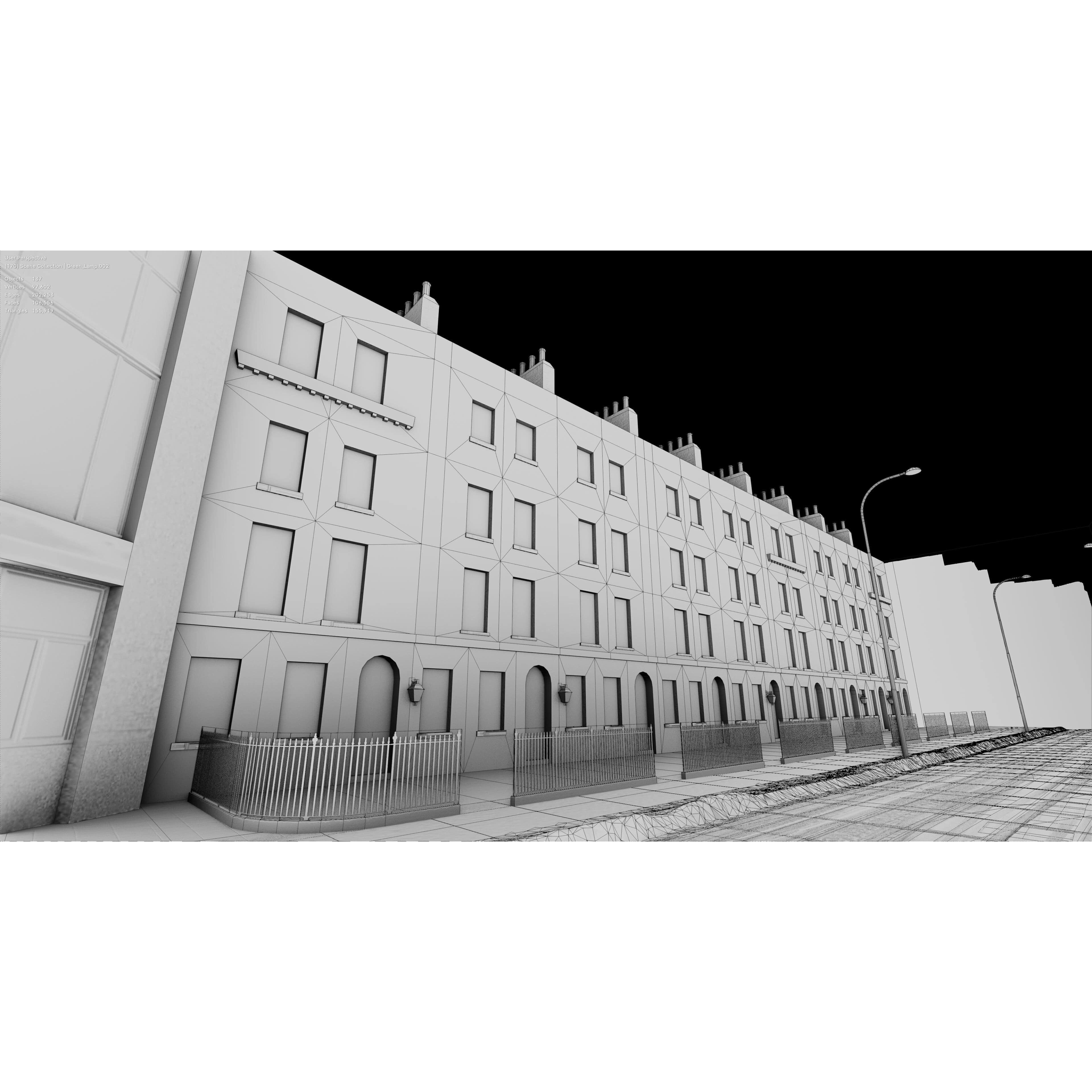 Snowy Streets of London - Low-Poly Game-Ready 3D Model - View 19