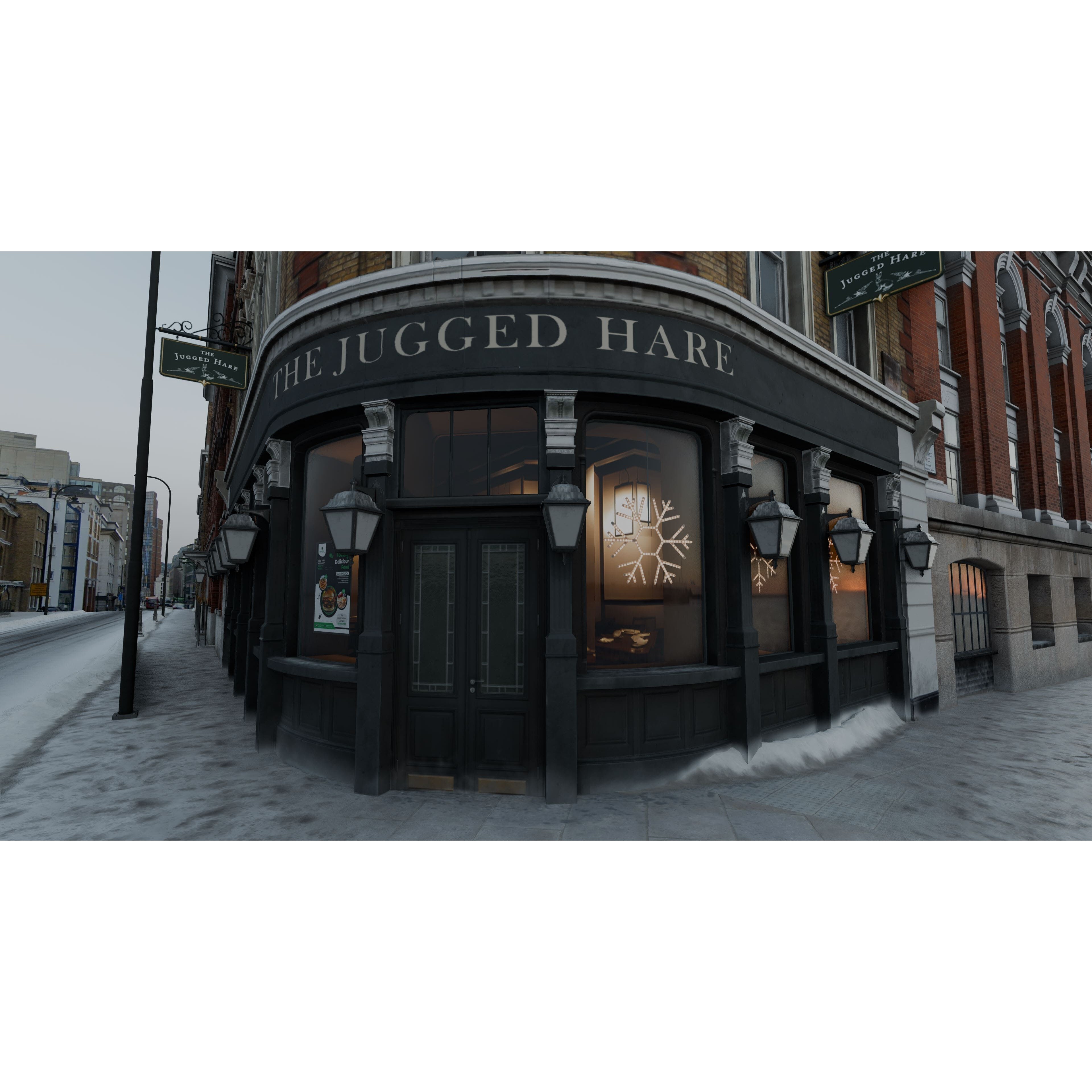Snowy Streets of London - Low-Poly Game-Ready 3D Model - View 6
